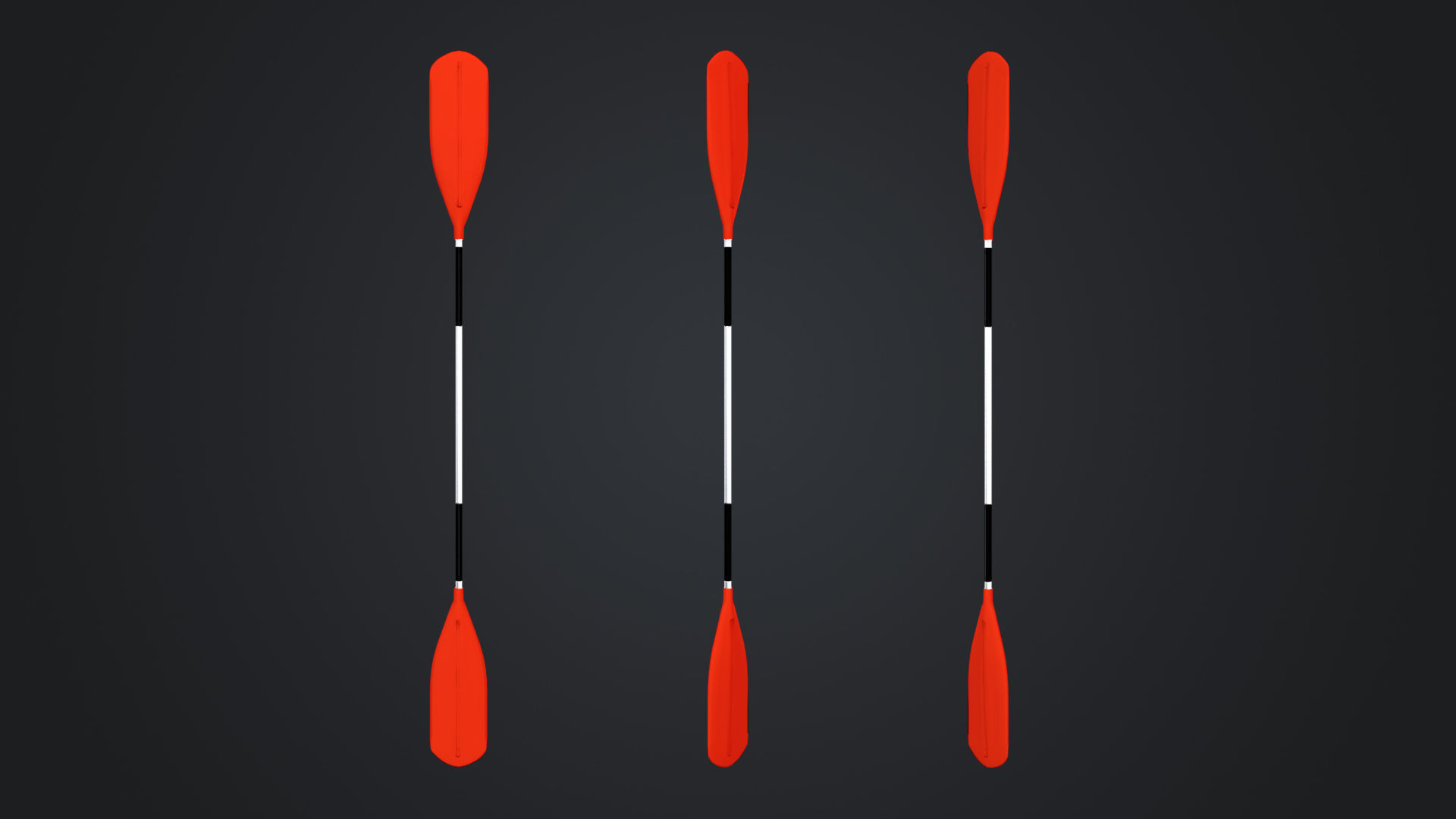 Kayak Canoe Athlete Low-poly 3D model_19