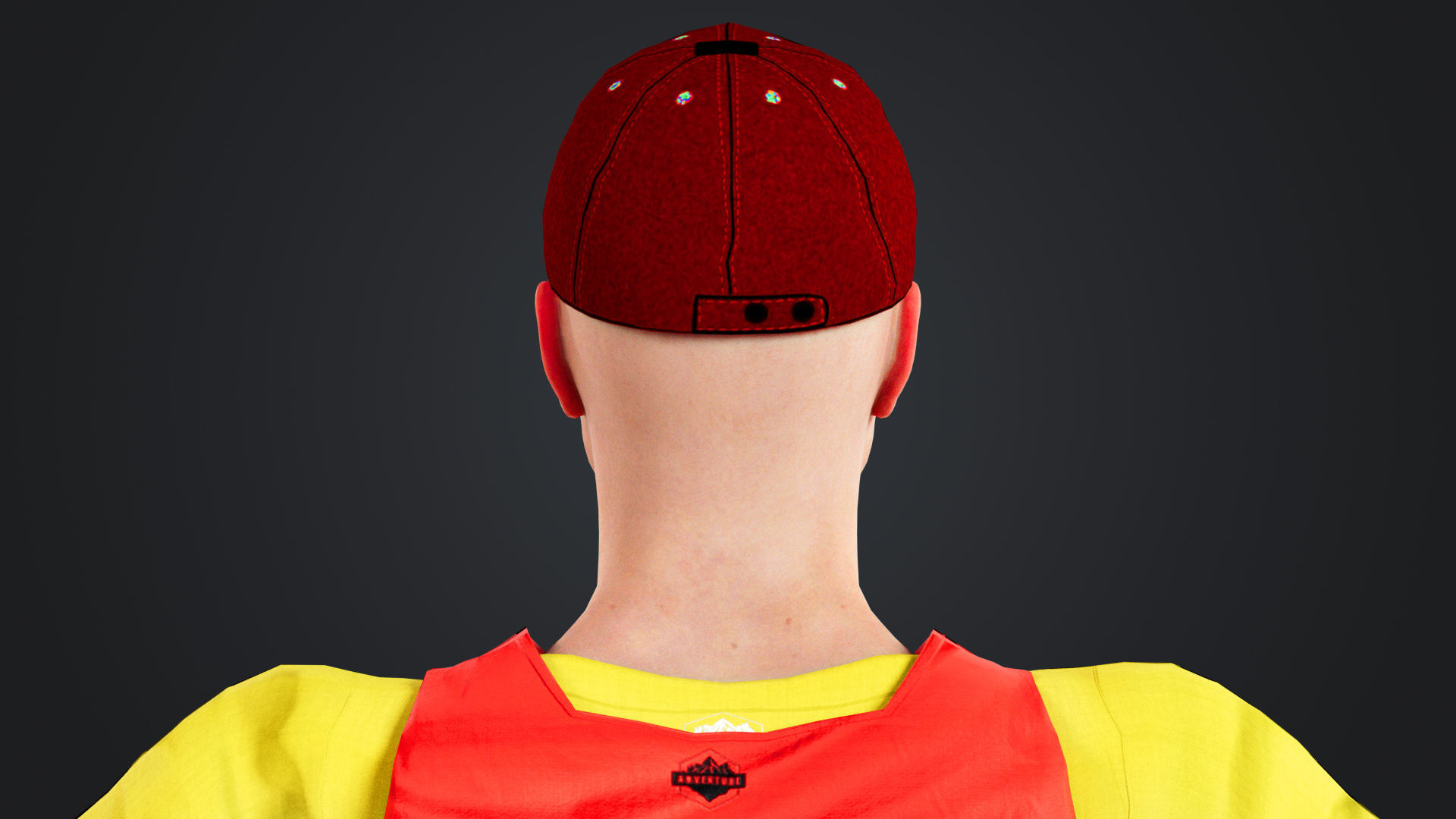 Kayak Canoe Athlete Low-poly 3D model_12