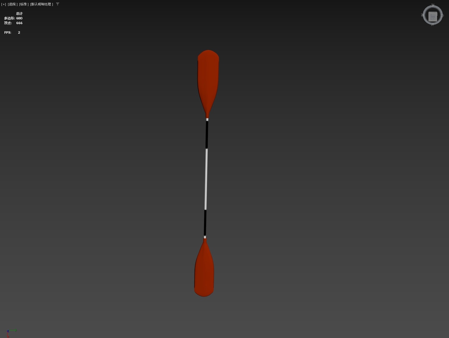 Kayak Canoe Athlete Low-poly 3D model_34