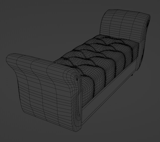 decorative upholstered seat 3D model_16