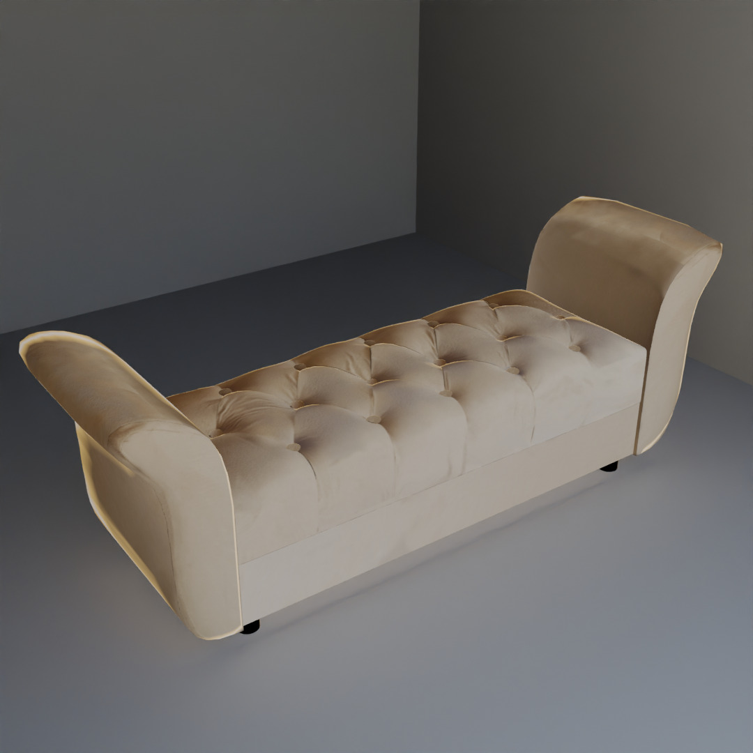 decorative upholstered seat 3D model_1