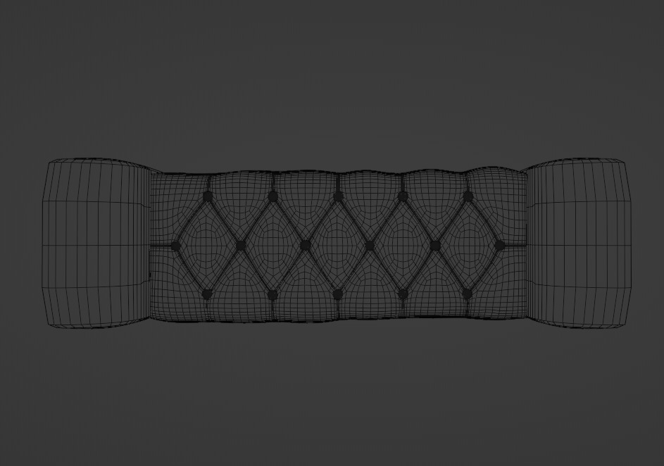 decorative upholstered seat 3D model_21