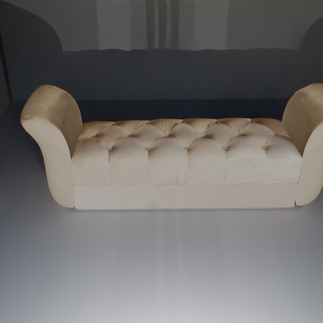 decorative upholstered seat 3D model_3