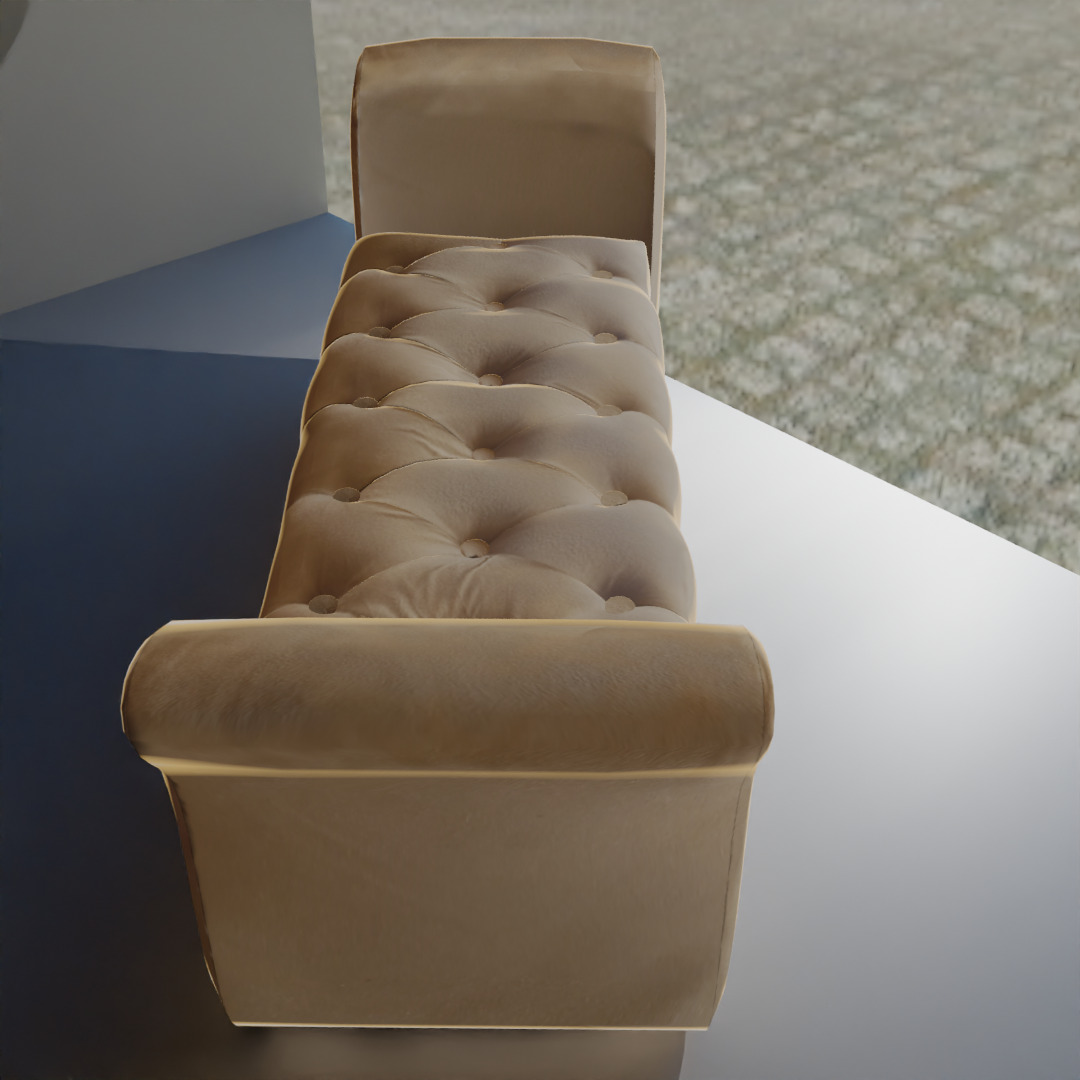 decorative upholstered seat 3D model_6
