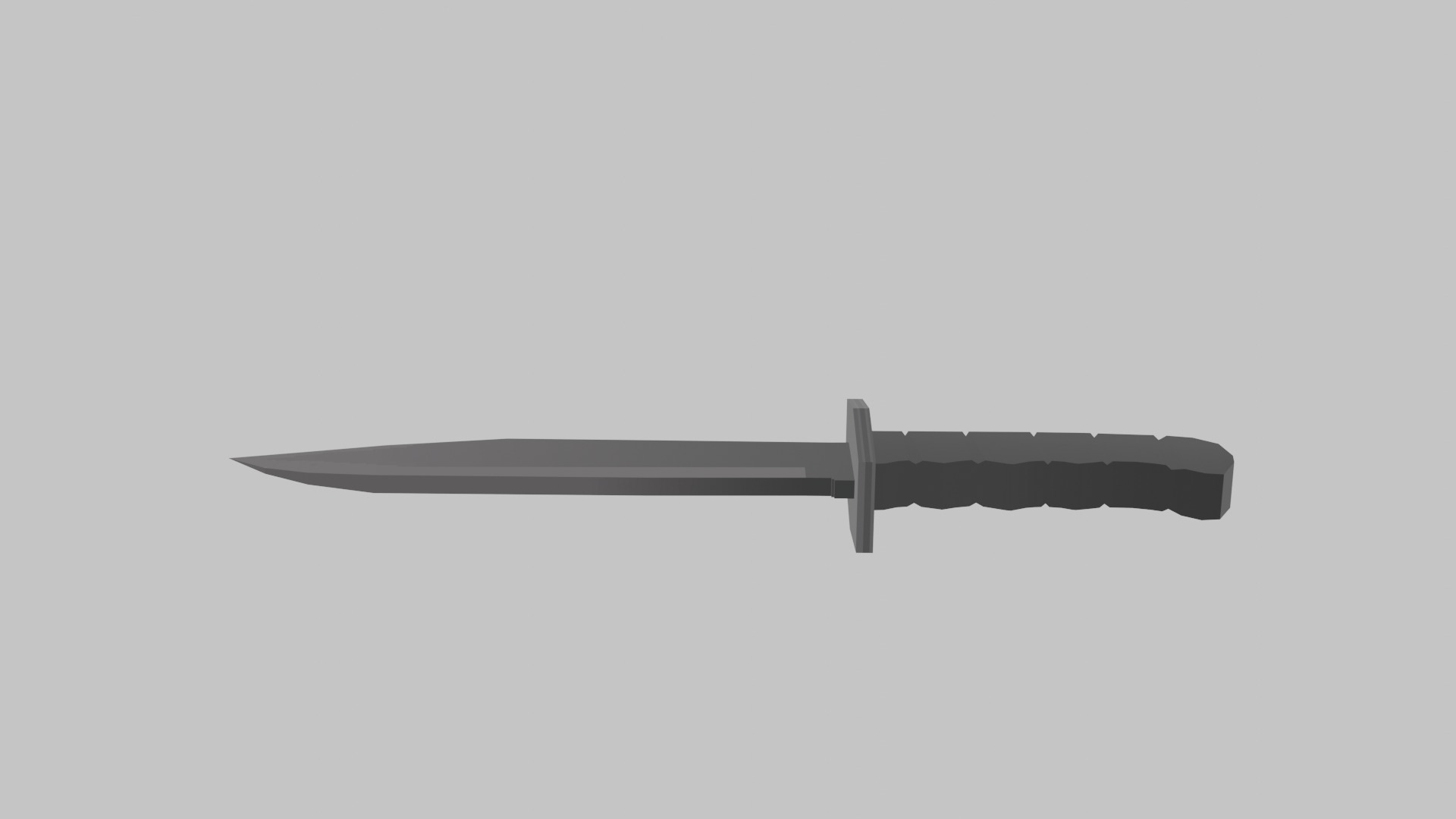 Low Poly Combat Knife Low-poly 3D model_2