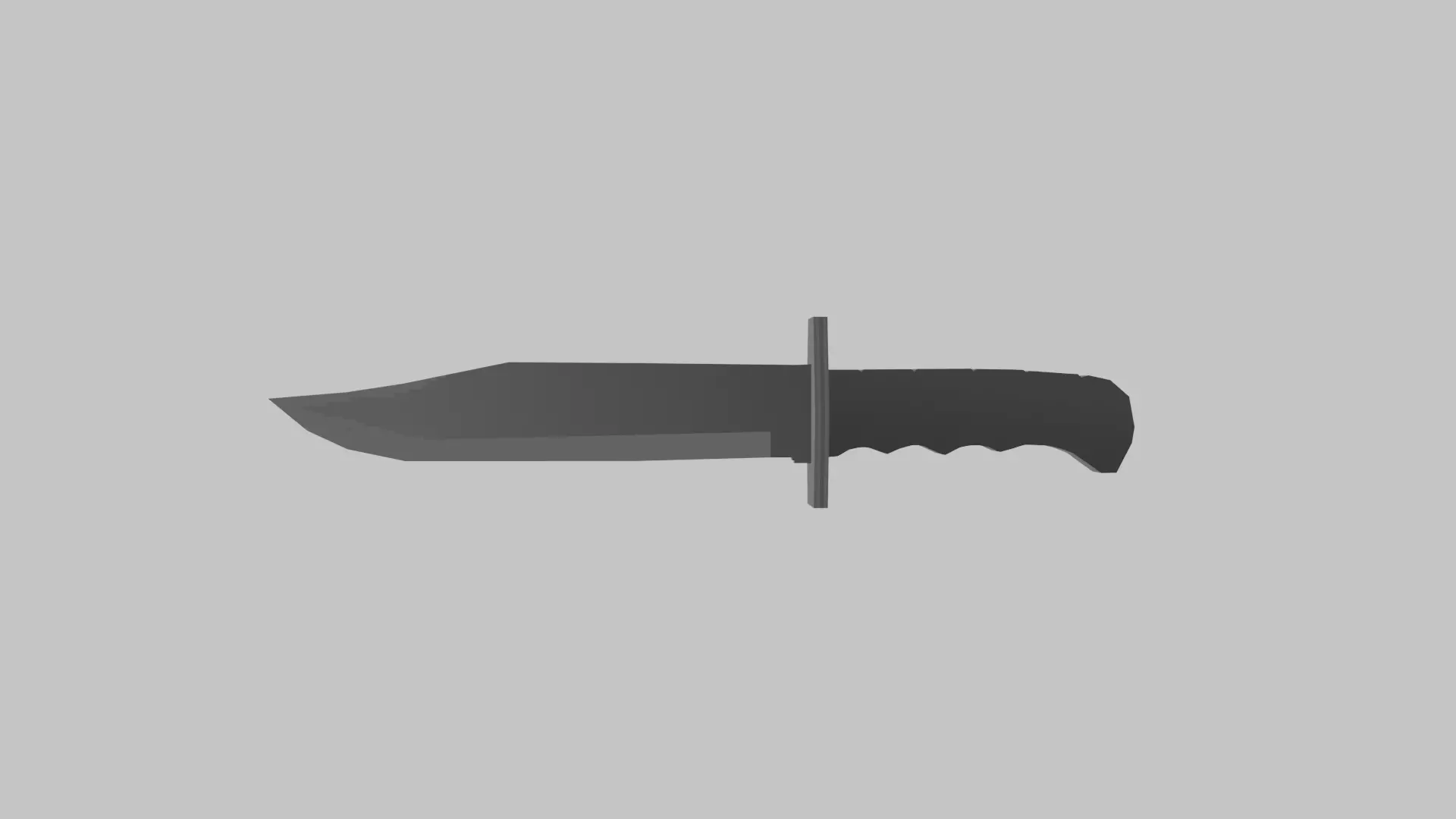 Low Poly Combat Knife Low-poly 3D model_0