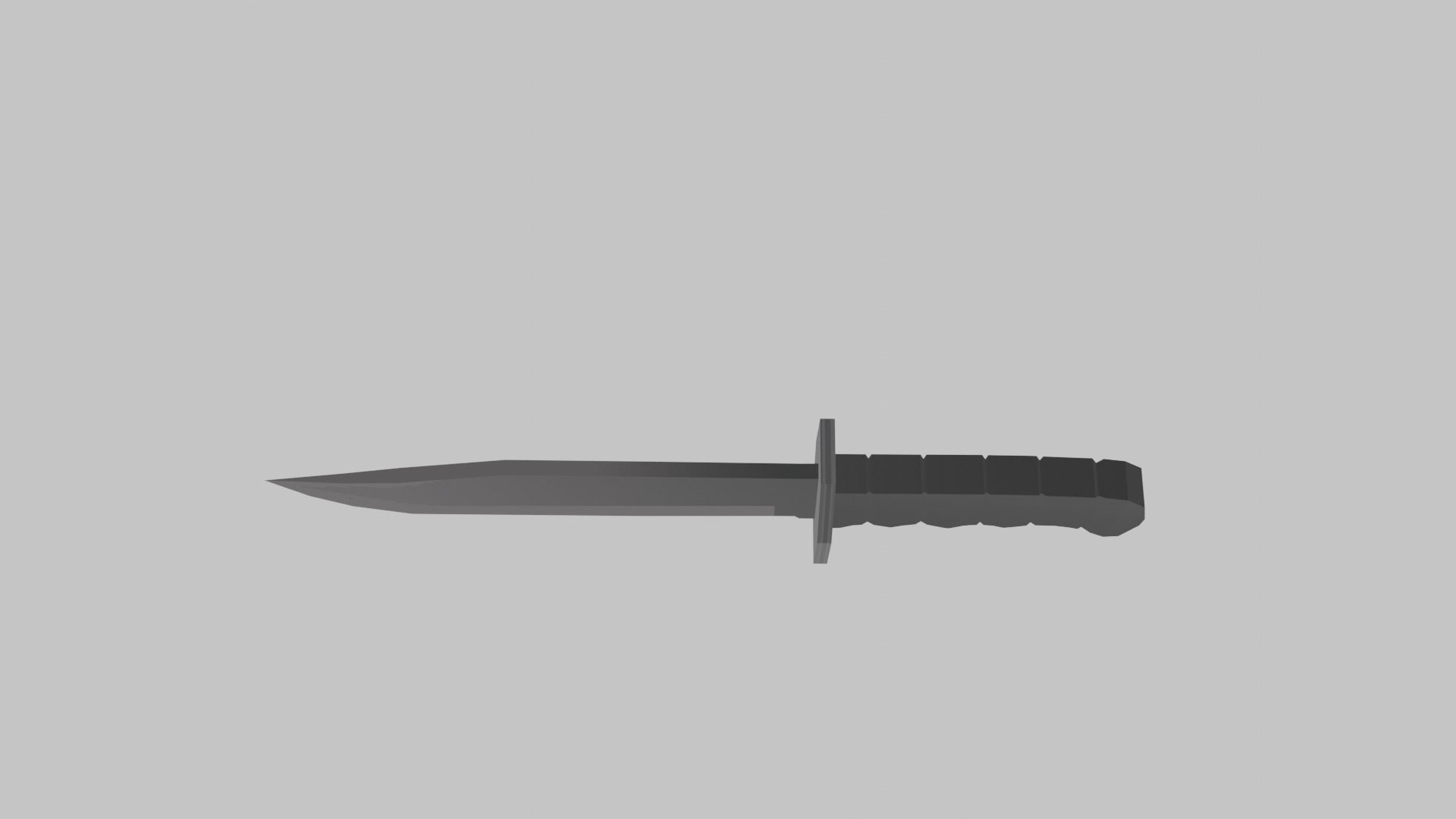 Low Poly Combat Knife Low-poly 3D model_1