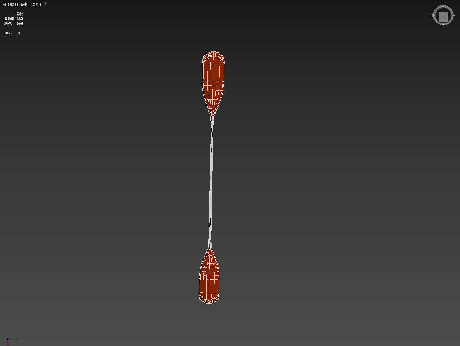 Kayak Canoe Athlete Low-poly 3D model_34