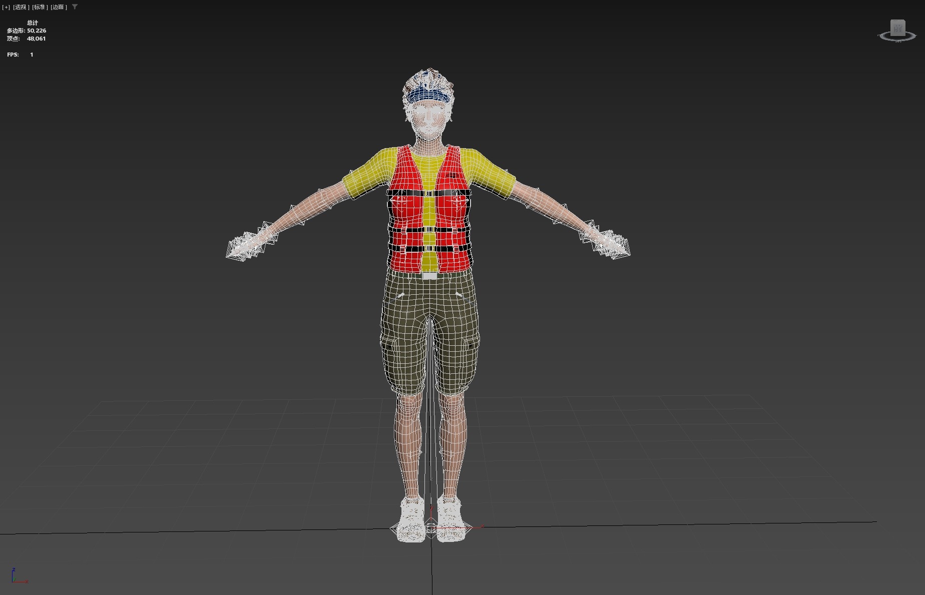 Kayak Canoe Athlete Low-poly 3D model_28