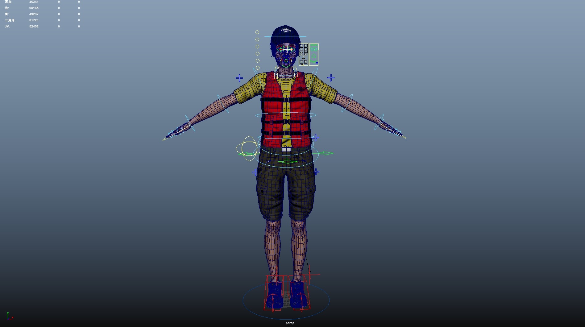 Kayak Canoe Athlete Low-poly 3D model_22