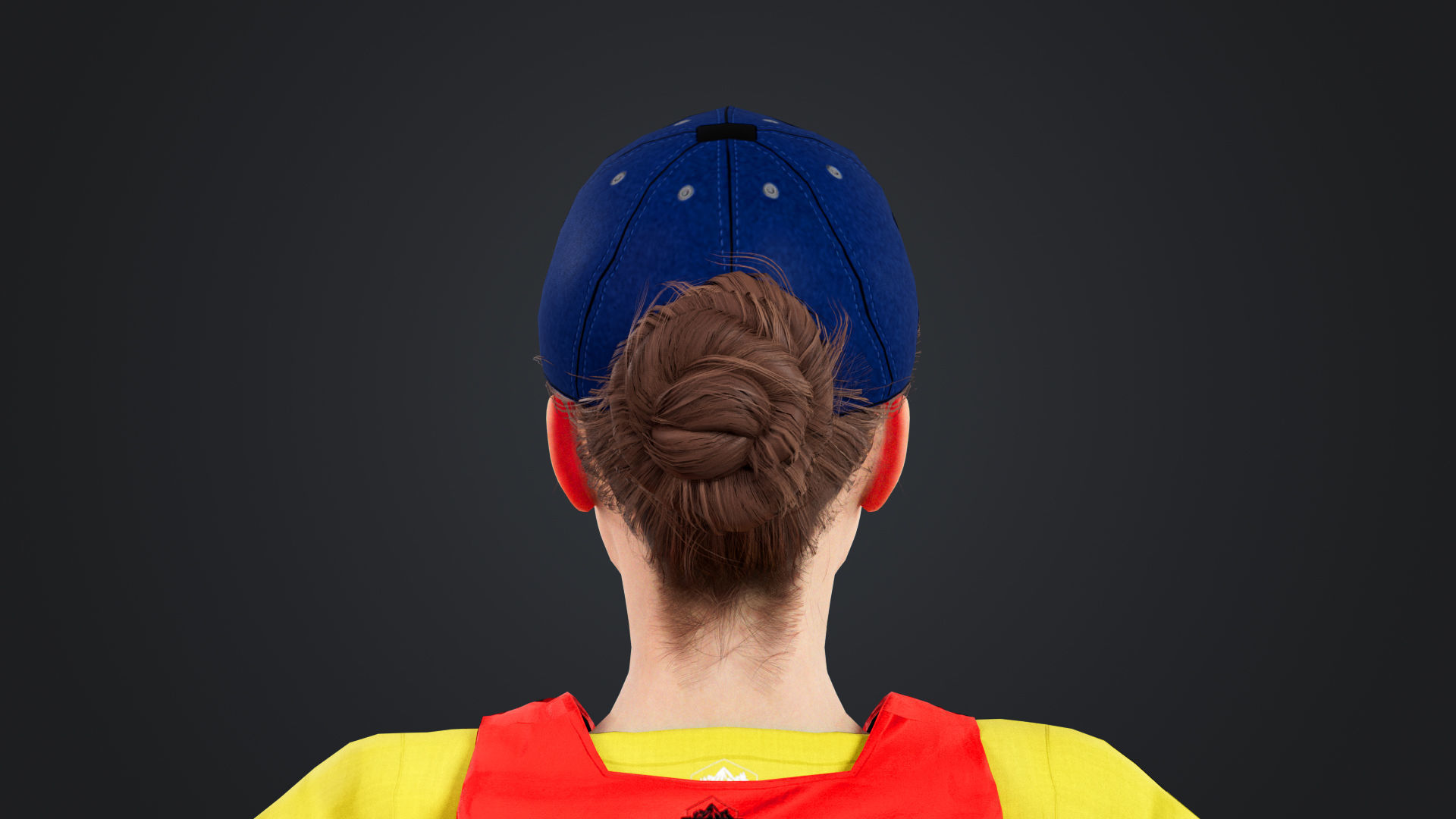 Kayak Canoe Athlete Low-poly 3D model_18