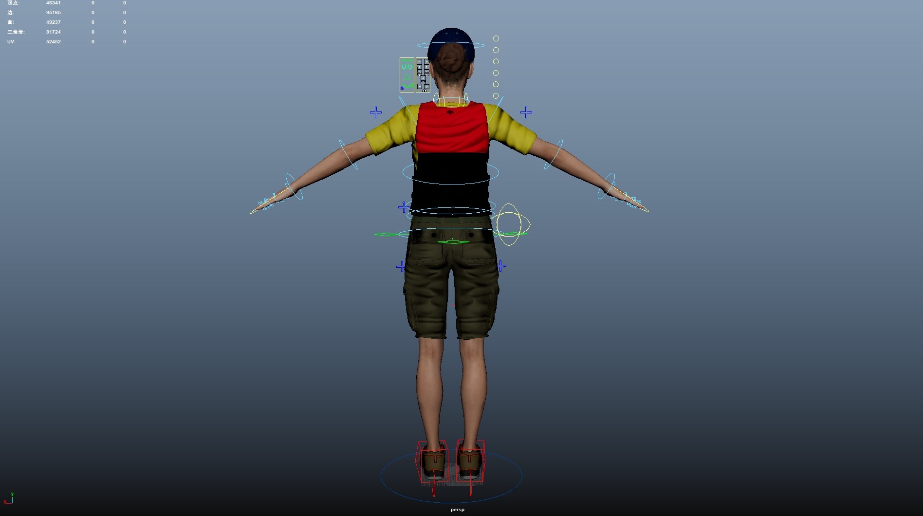 Kayak Canoe Athlete Low-poly 3D model_26