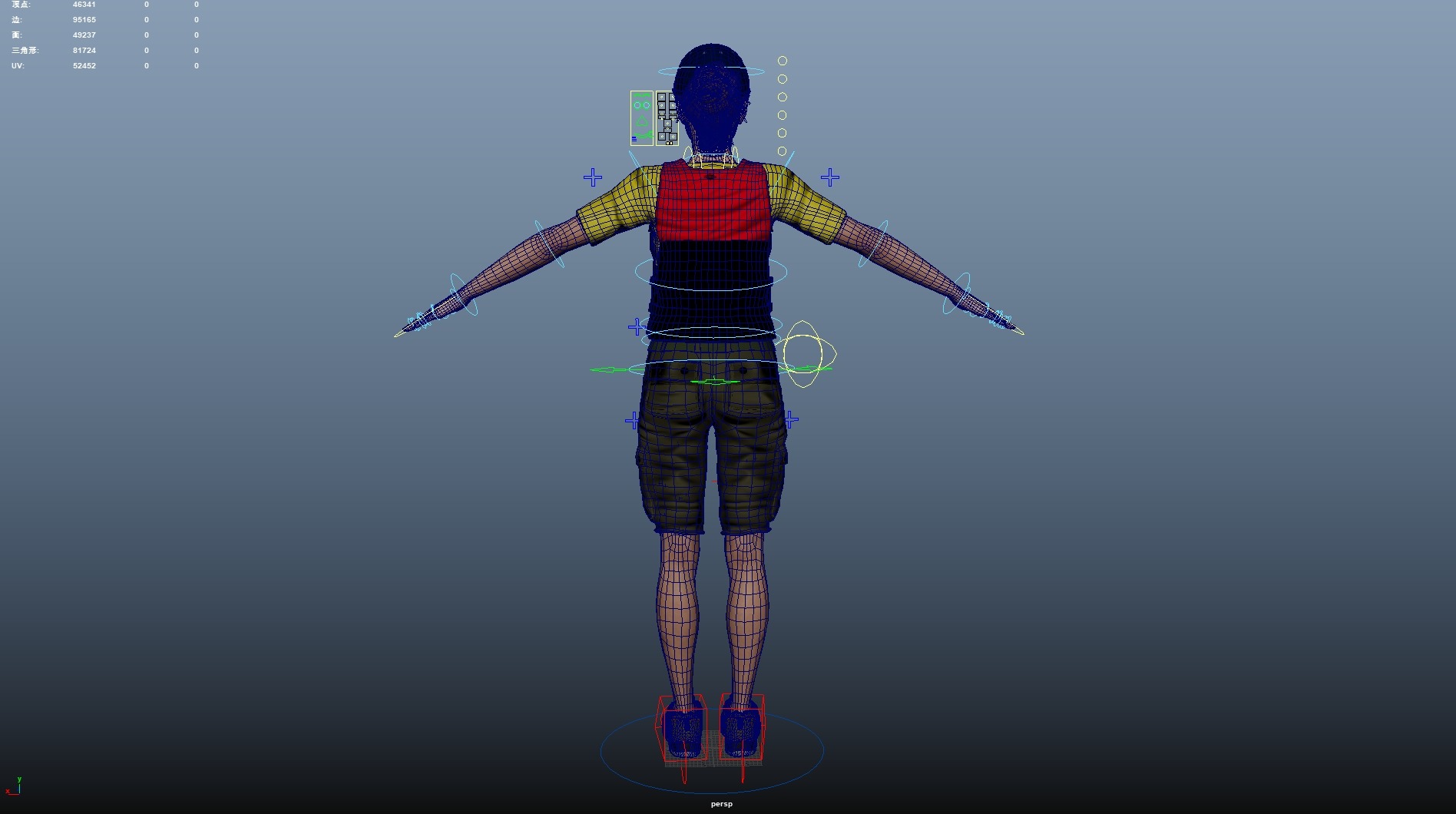 Kayak Canoe Athlete Low-poly 3D model_25