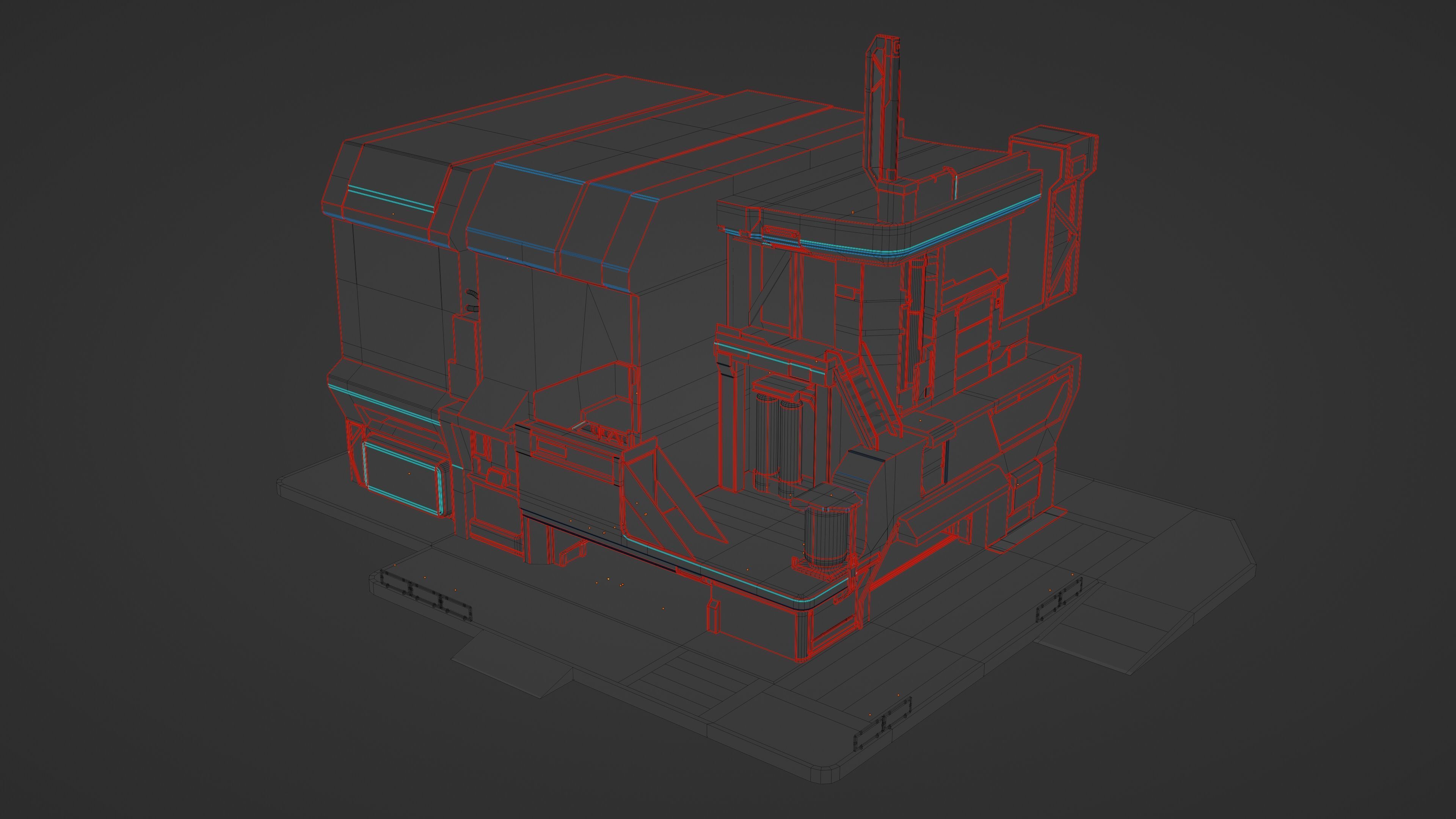 Modern Building V 3D model_8
