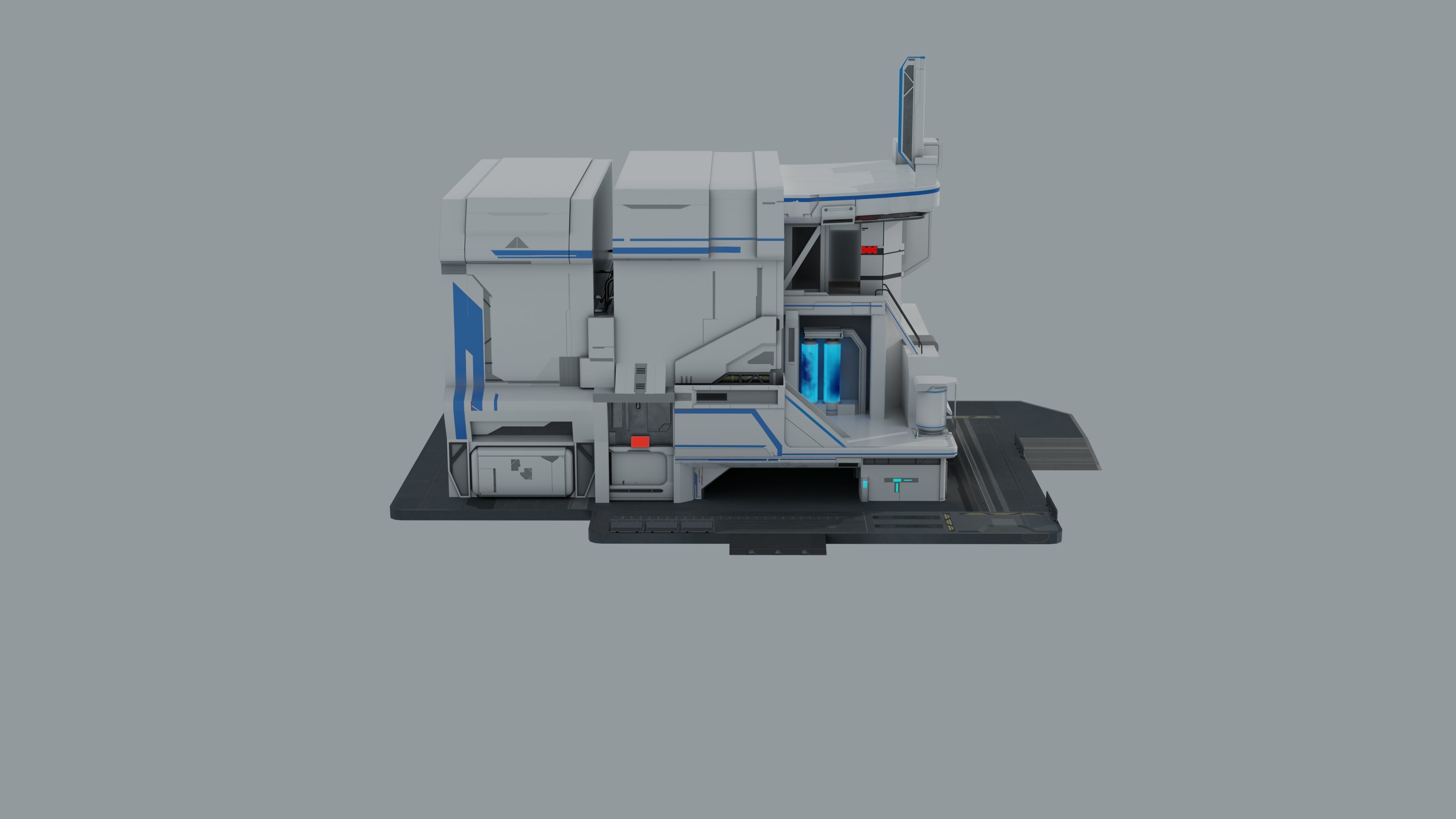 Modern Building V 3D model_4