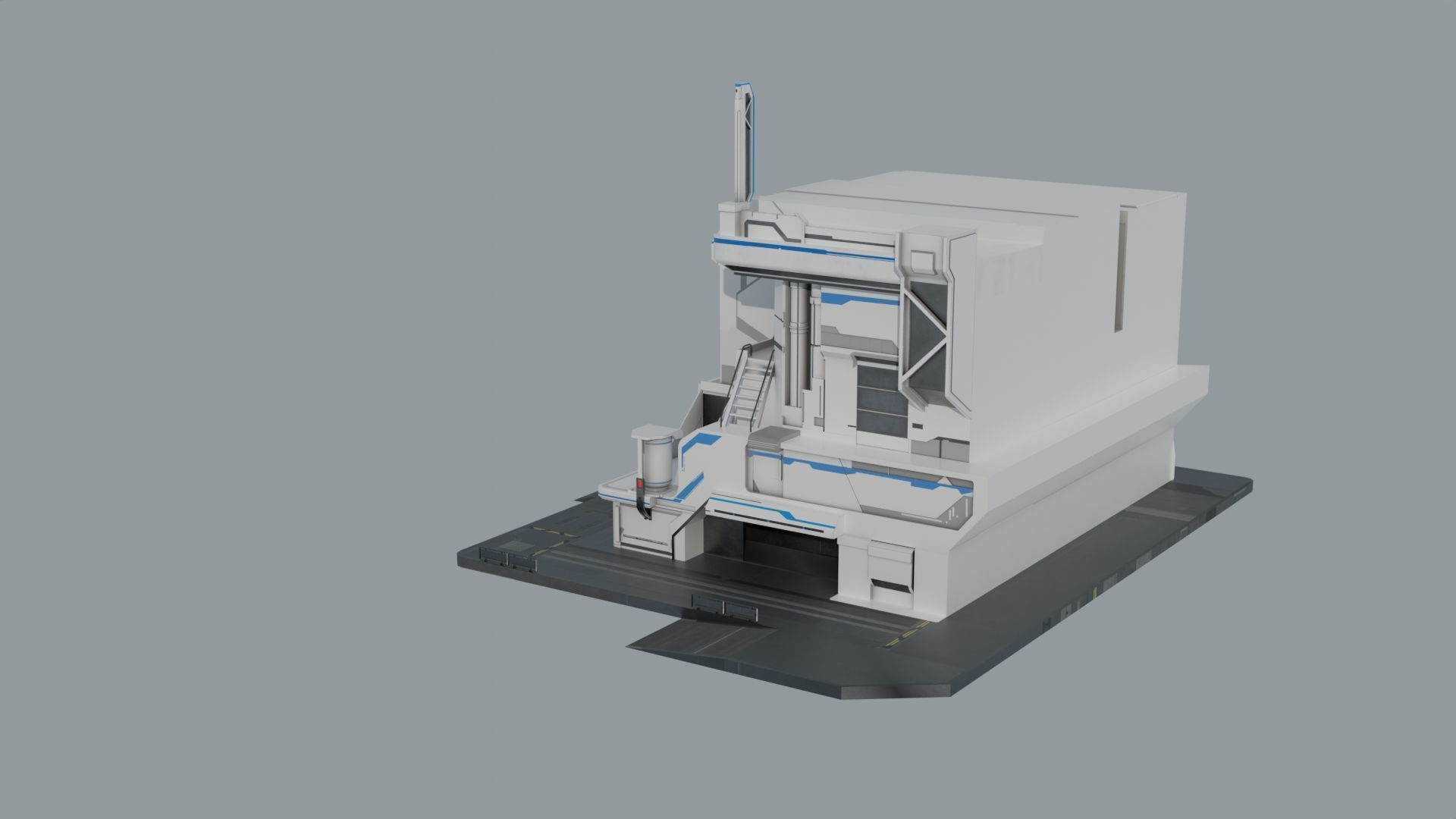 Modern Building V 3D model_1