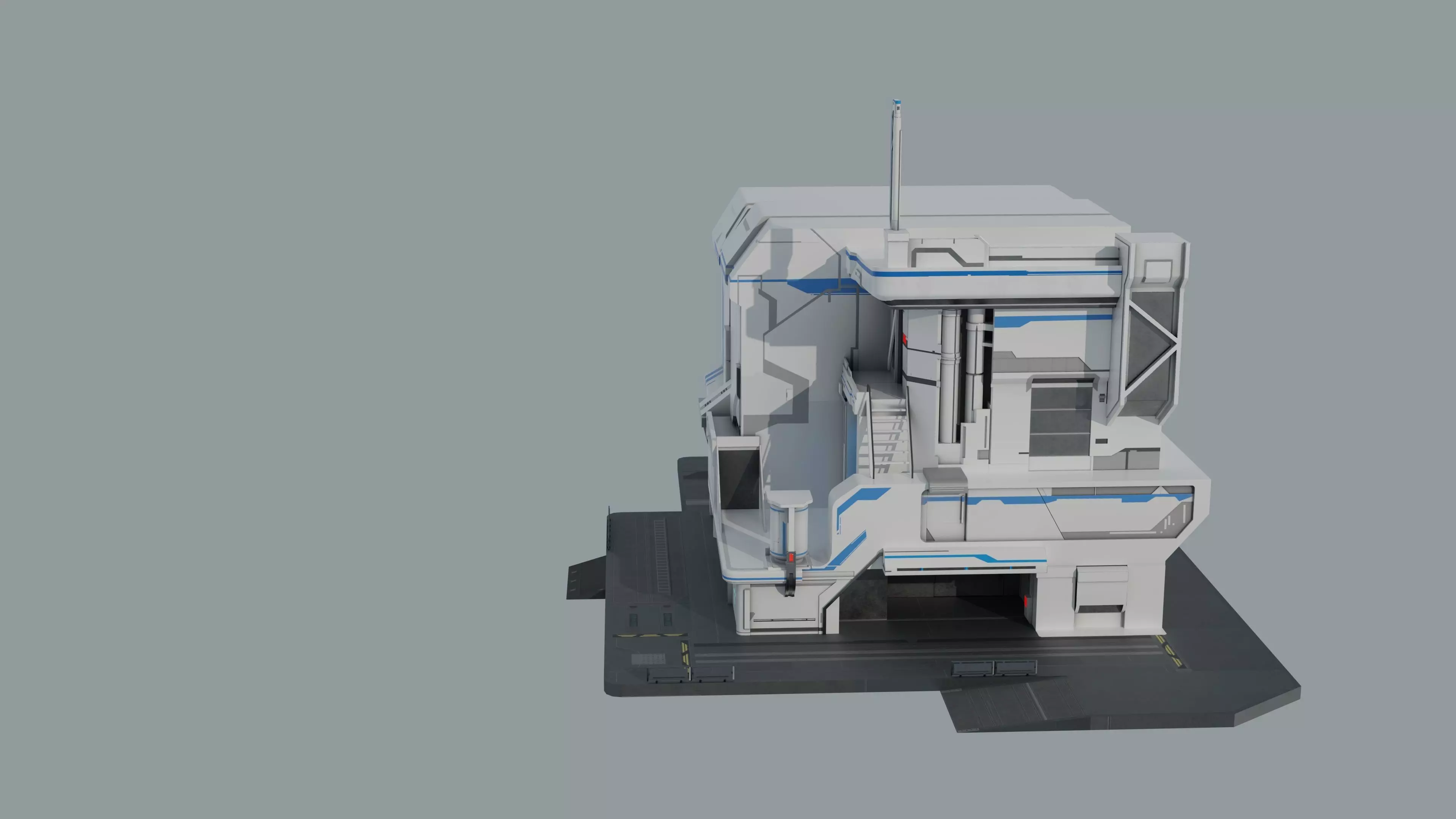 Modern Building V 3D model_0