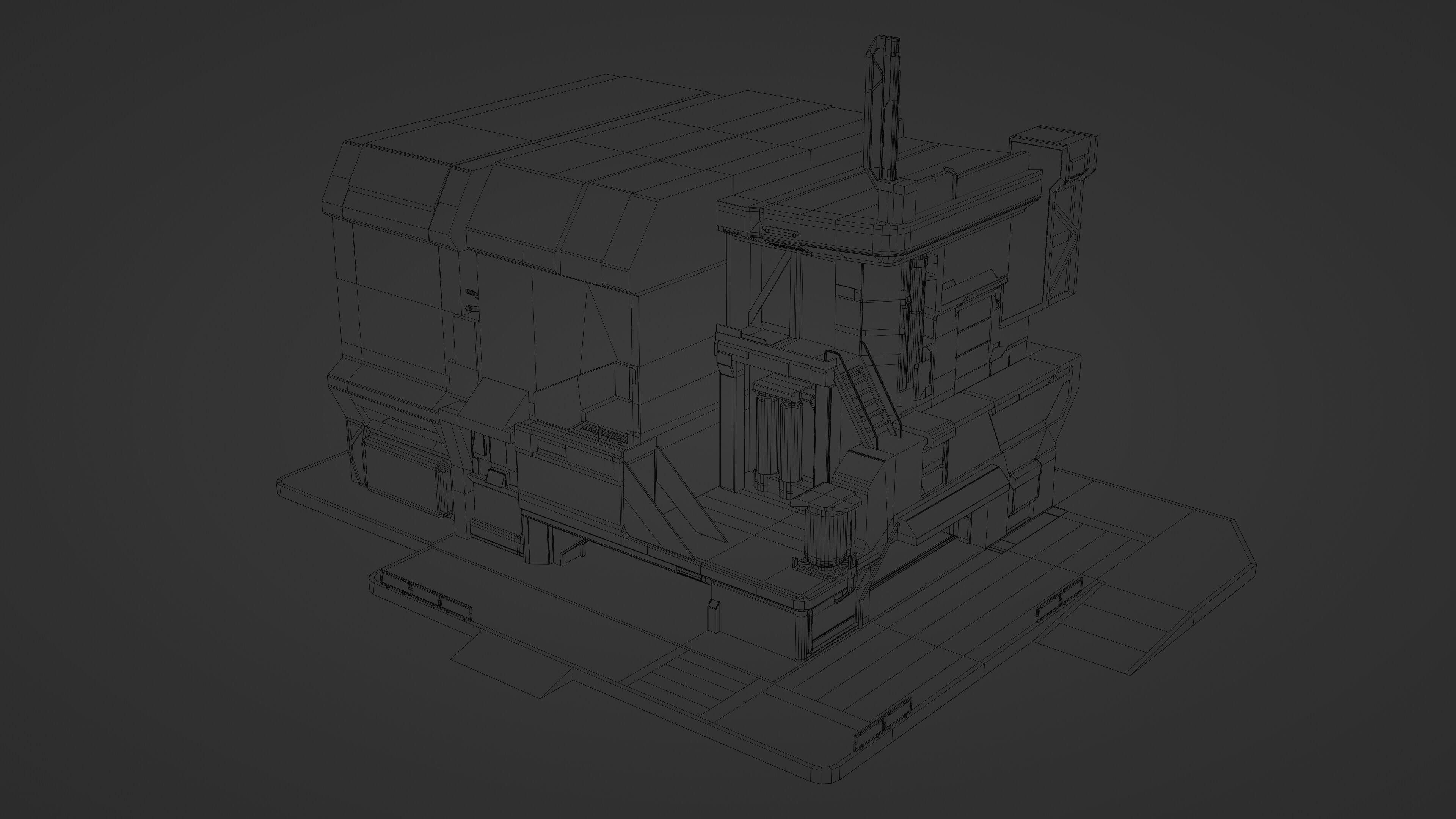 Modern Building V 3D model_7