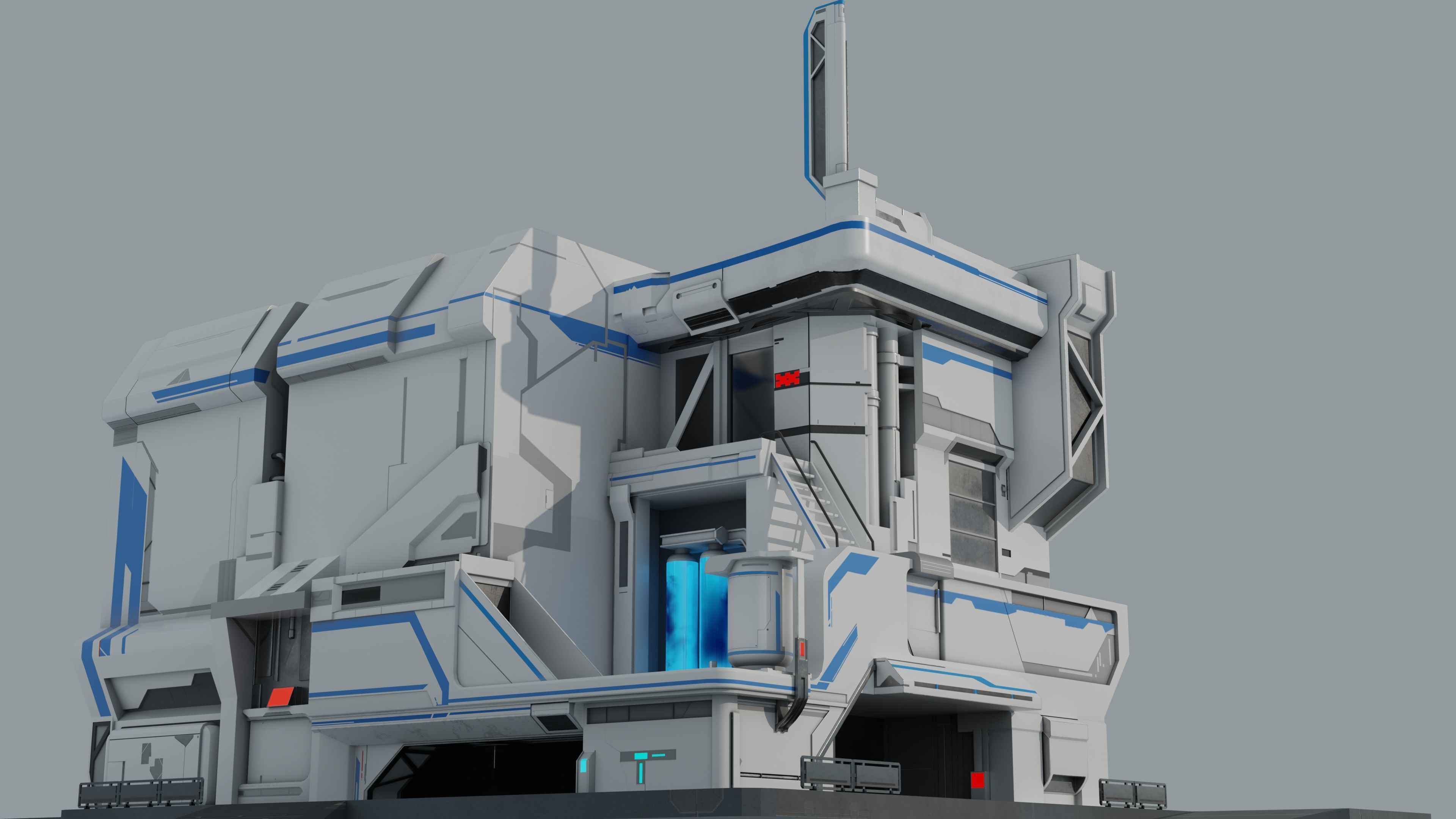 Modern Building V 3D model_5