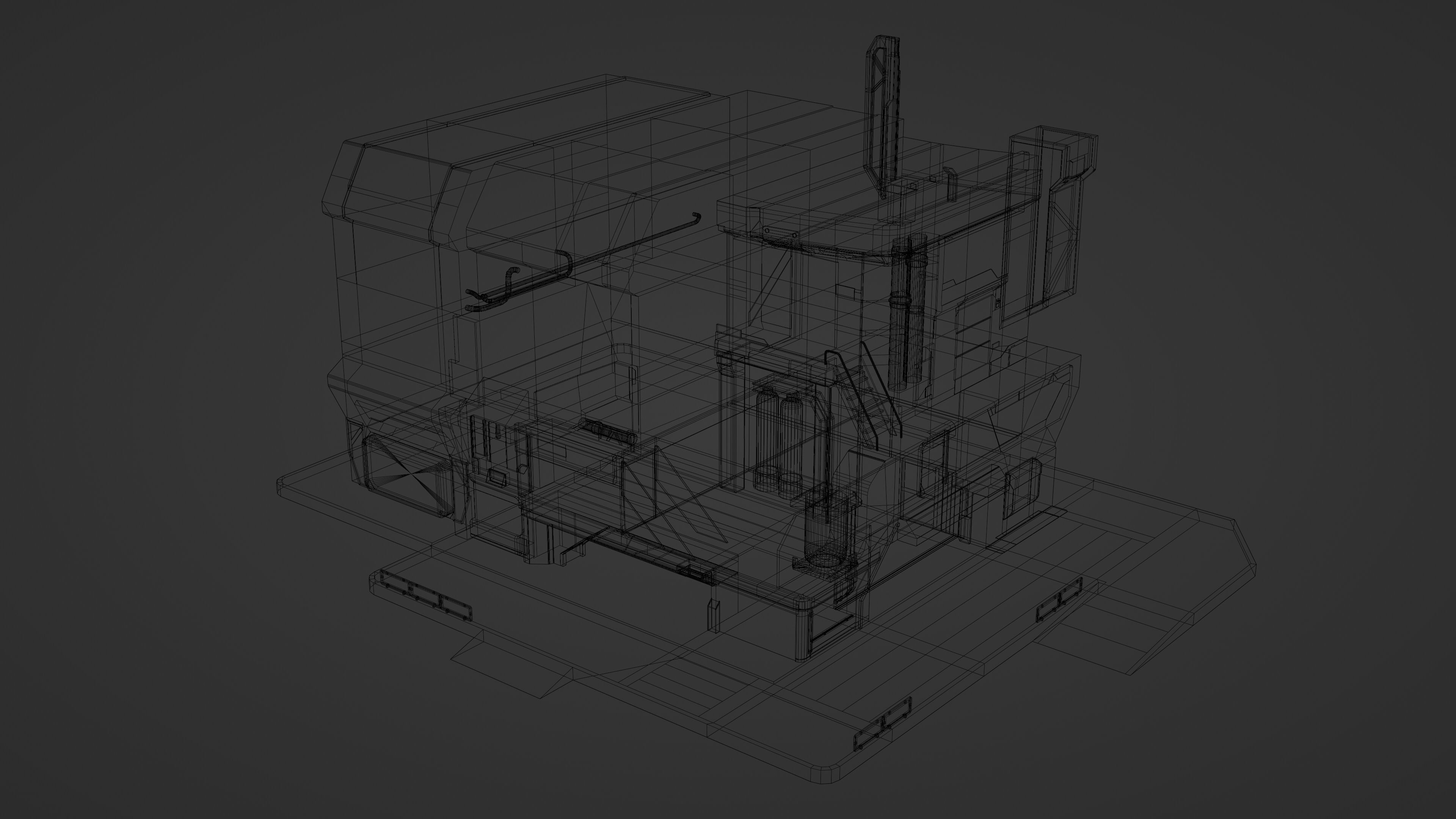 Modern Building V 3D model_9