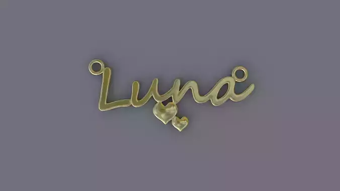 Jewelry Necklace Pendant Luna 3D Print