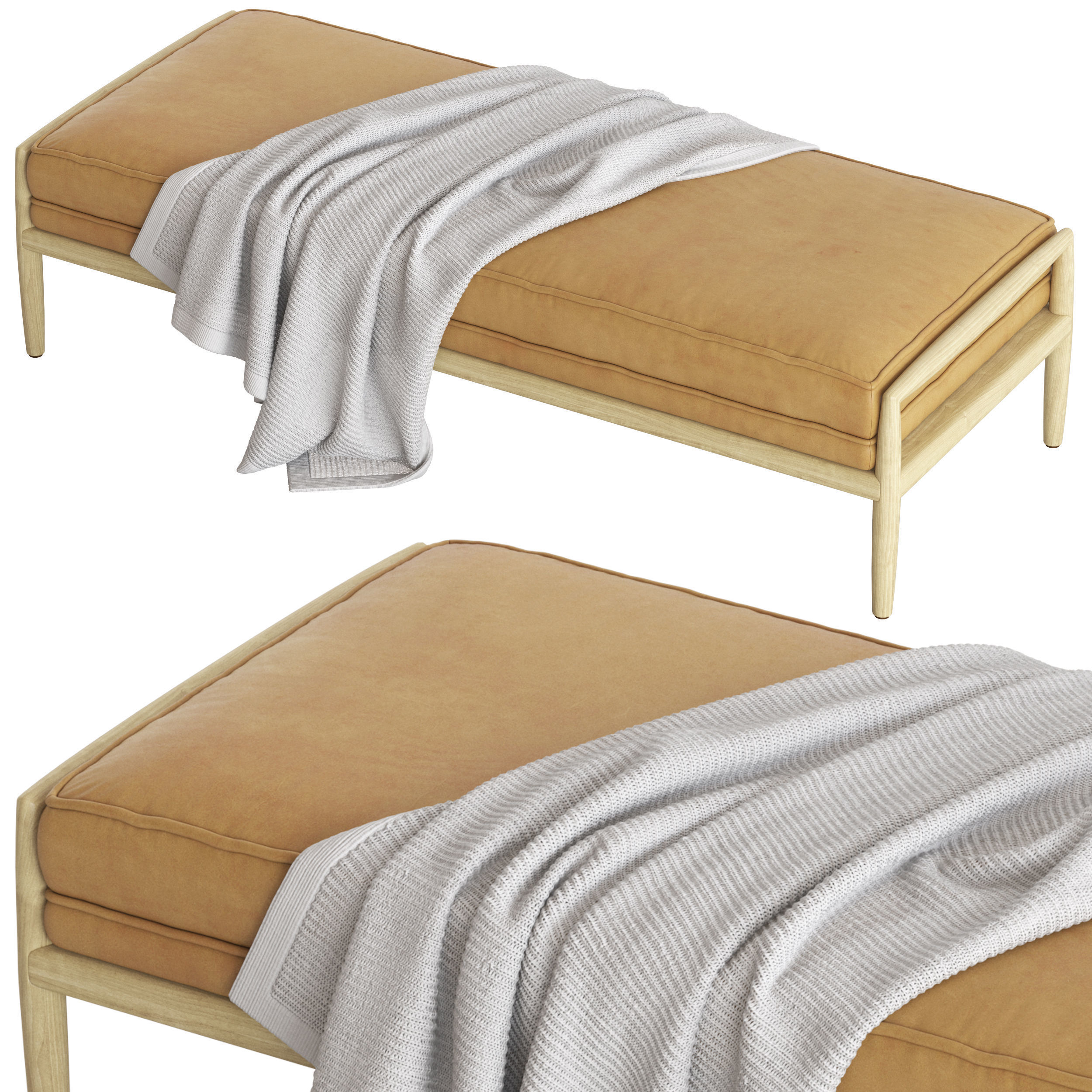 Globewest Humphrey Bench Seat 3D model_3