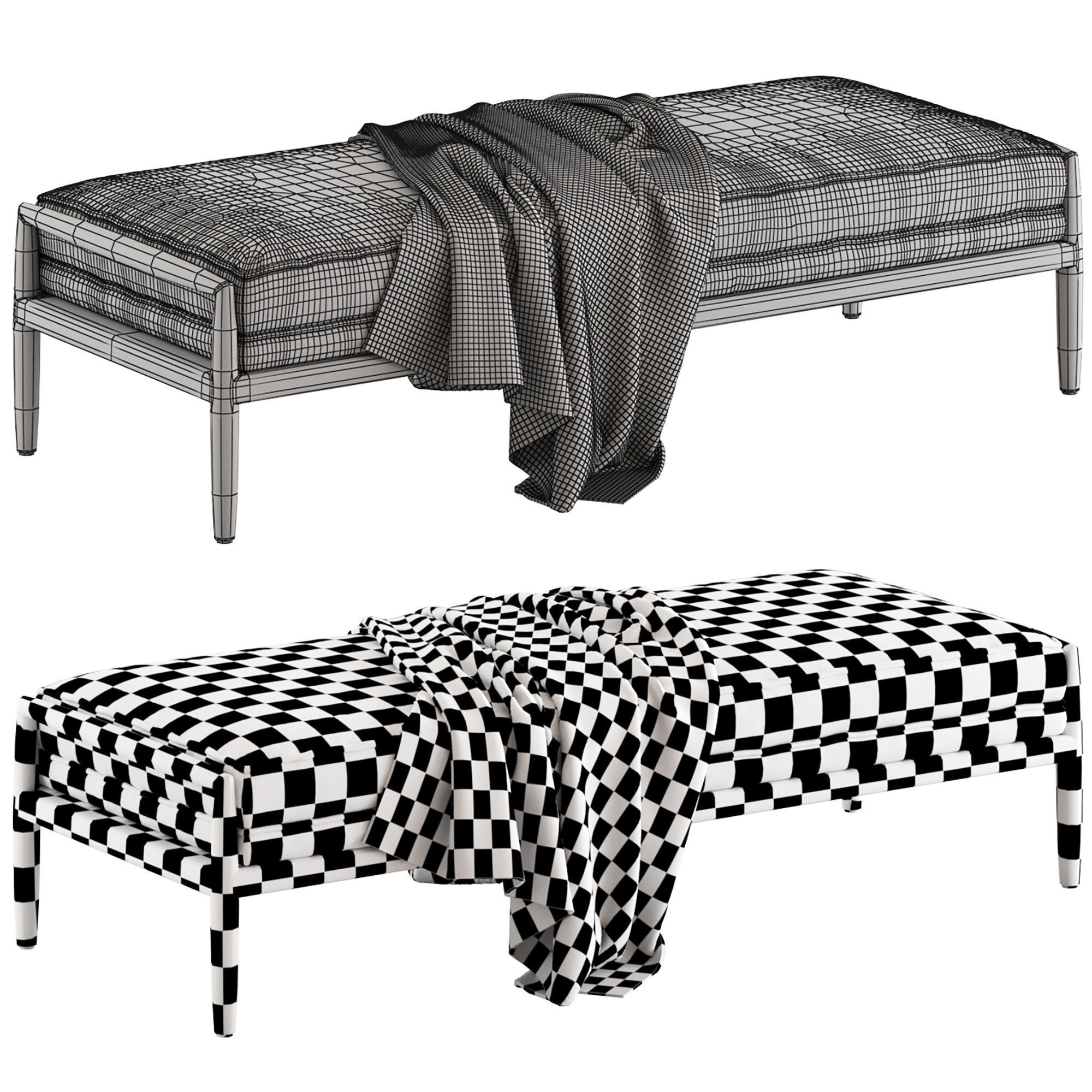 Globewest Humphrey Bench Seat 3D model_5