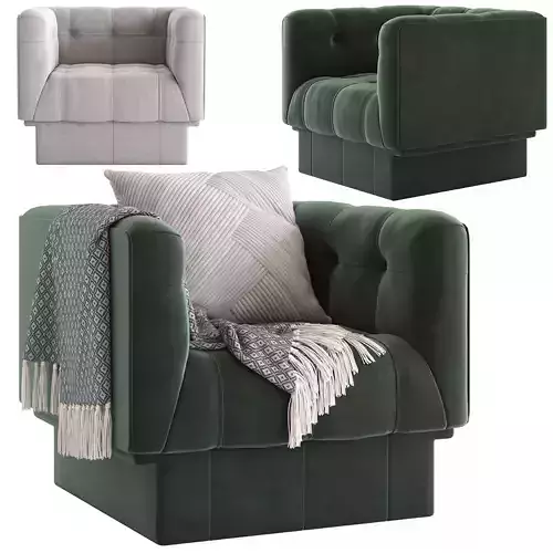 Globewest Humphrey Square 1 Seater Sofa 3D model