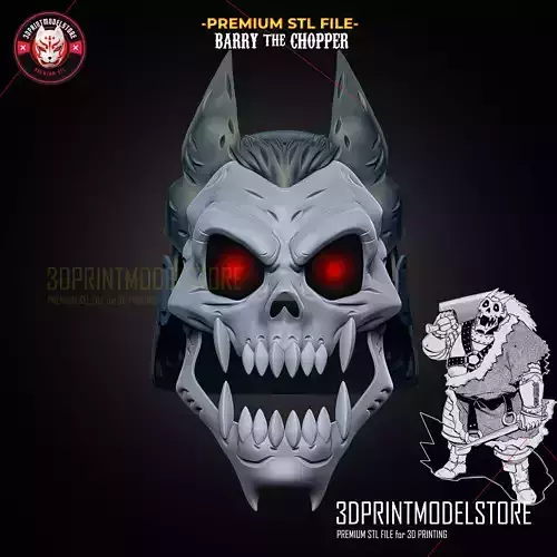 Barry The Chopper Mask - Full Metal Alchemist Cosplay Helmet 3D print model