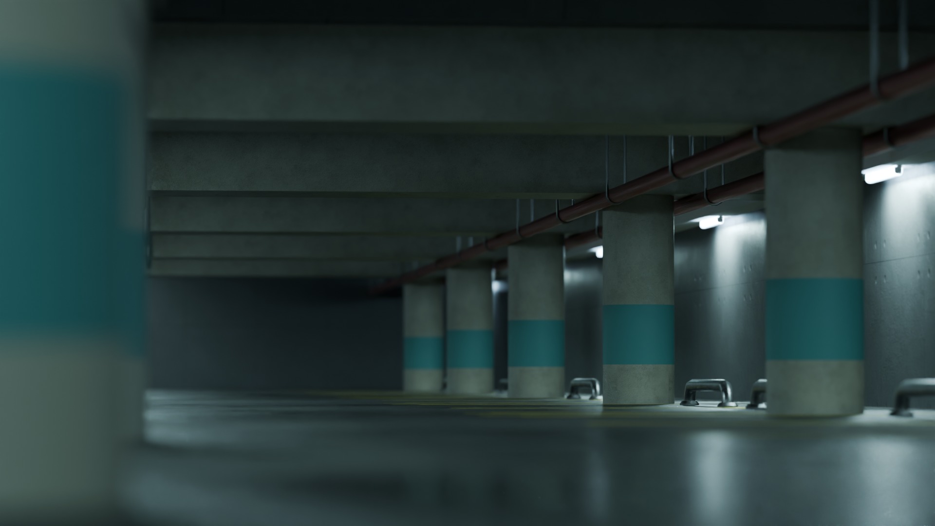 Cyberpunk Parking Lot 3D model_13