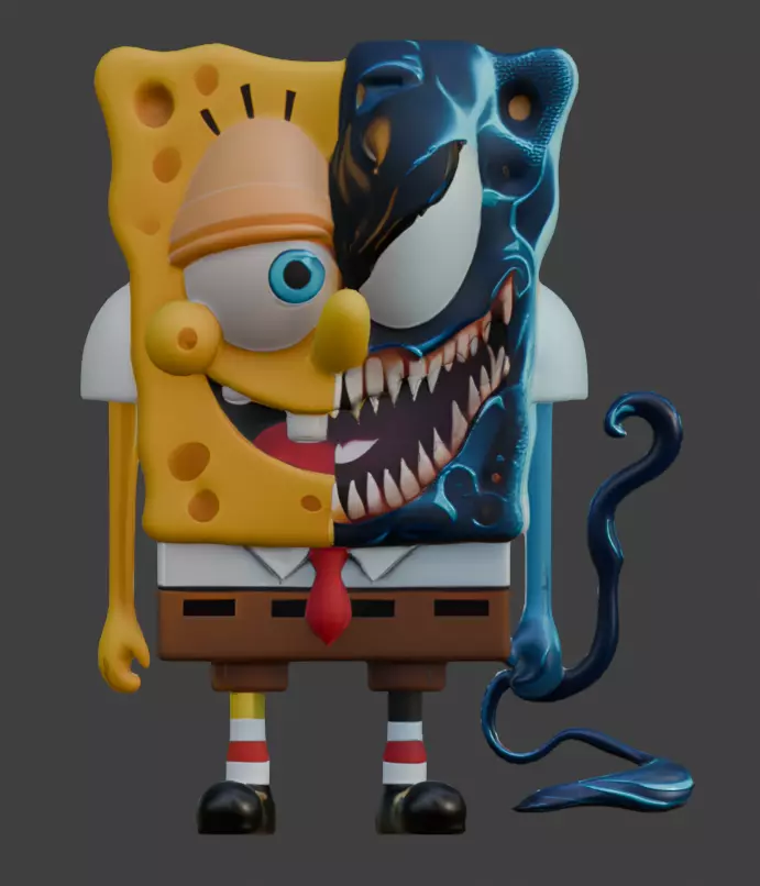 SpongeBob Venom 3D model_0