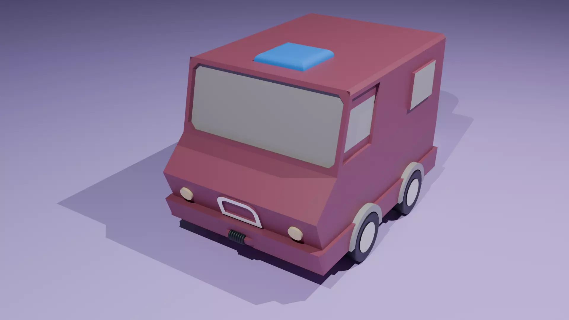 Car low poly model Free low-poly 3D model