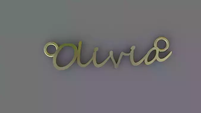 Jewelry Necklace Pendant Olivia 3D Print