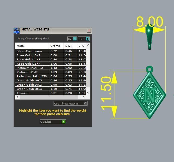 Latter pendent N 3D print model_1