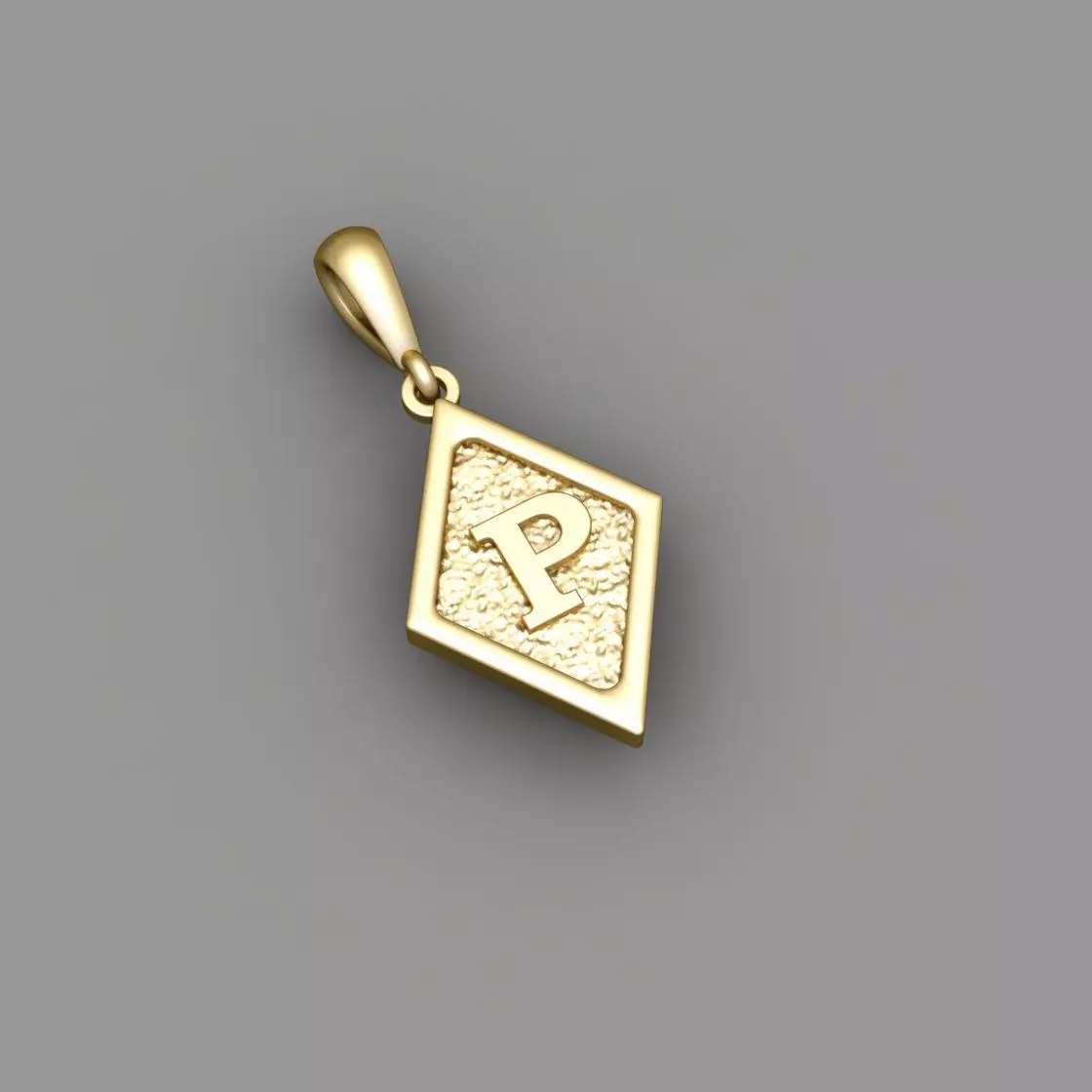 Latter pendent P 3D print model