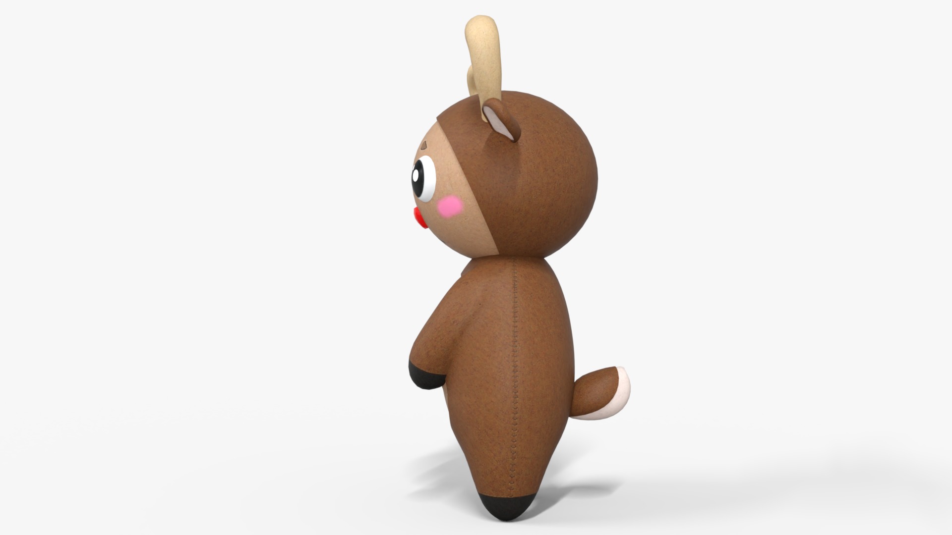 Cute Reindeer  Low-poly 3D model_3