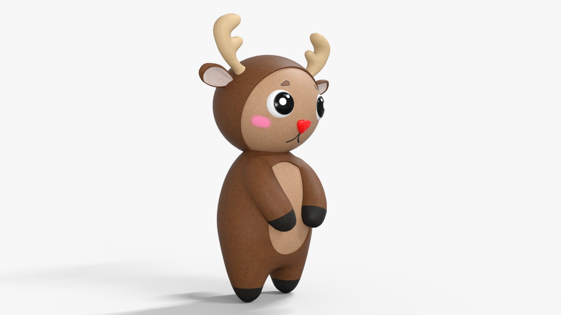 Cute Reindeer  Low-poly 3D model_1