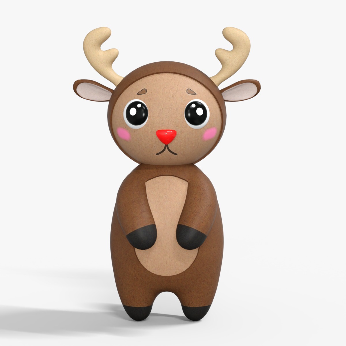 Cute Reindeer  Low-poly 3D model_6