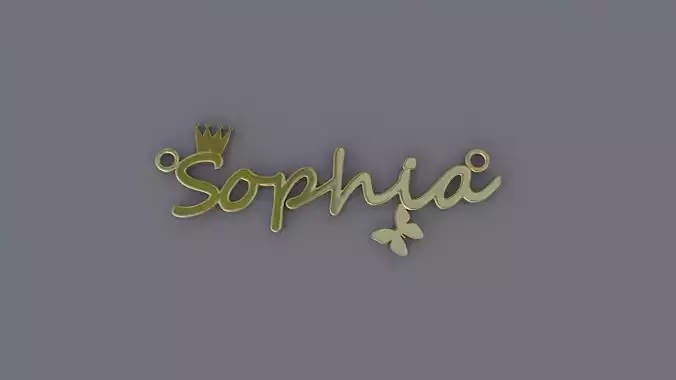 Jewelry Necklace Pendant Sophia 3D Print 3D print model