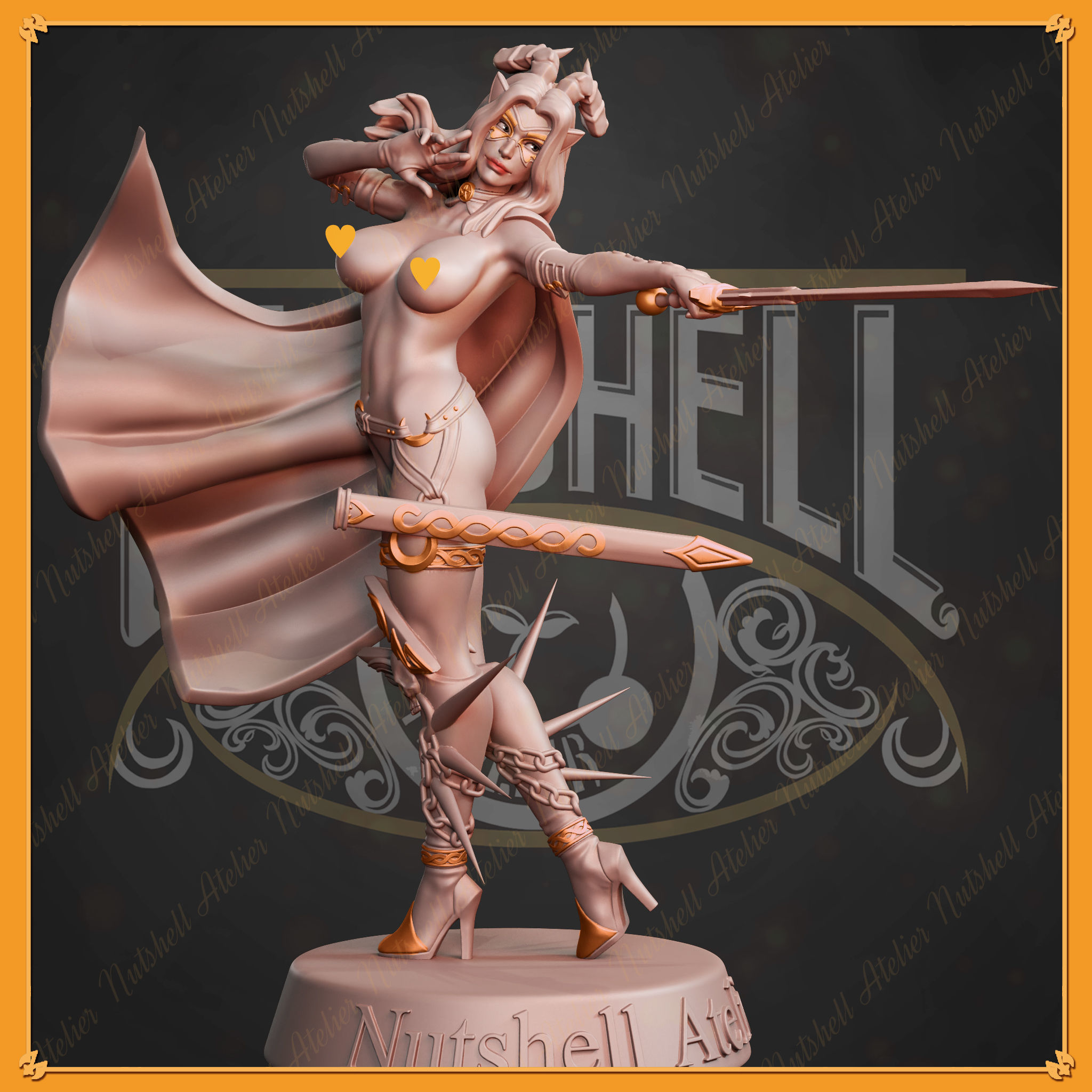 Nutshell Atelier - Mysterious warrior - NSFW 3D print model_2