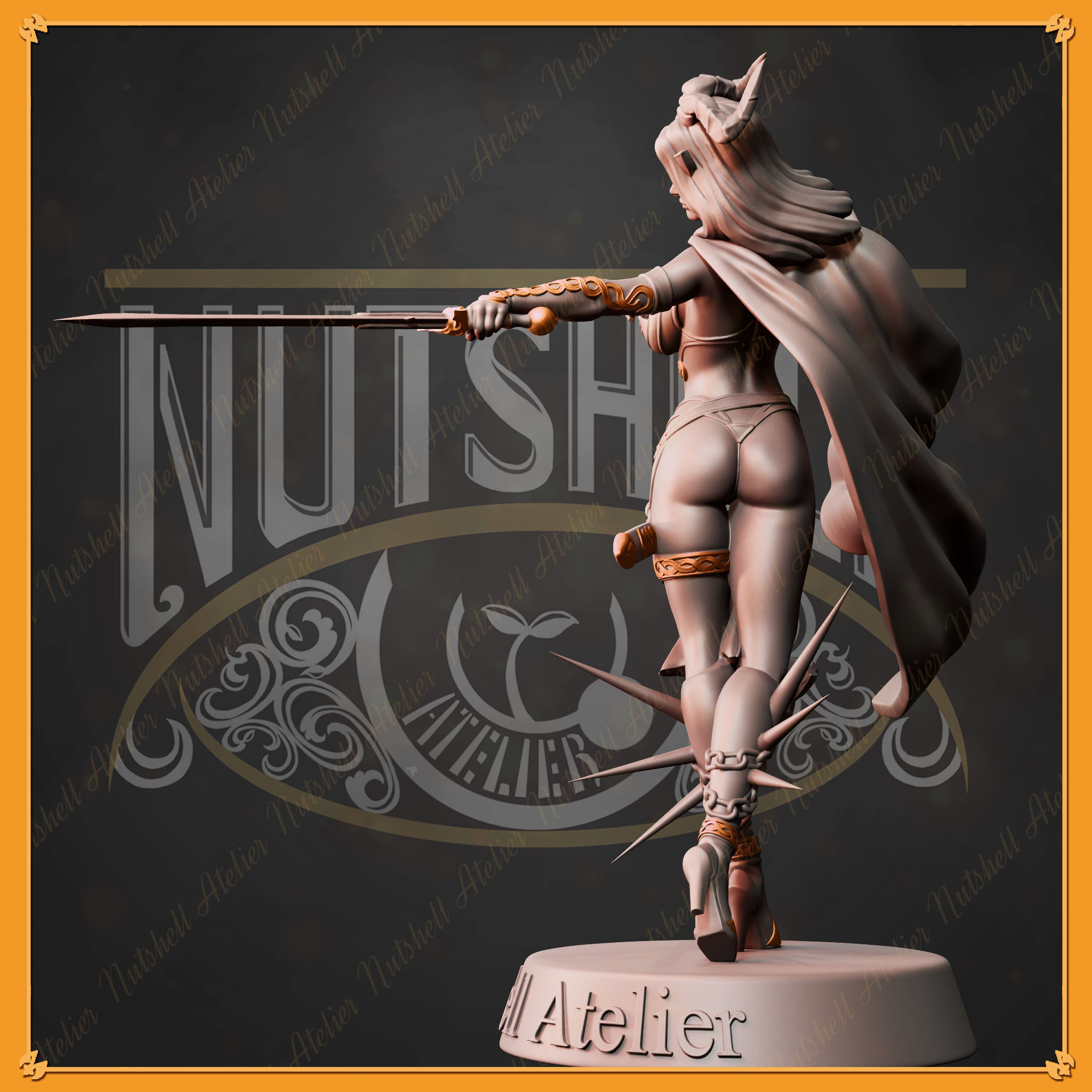 Nutshell Atelier - Mysterious warrior - NSFW 3D print model_3