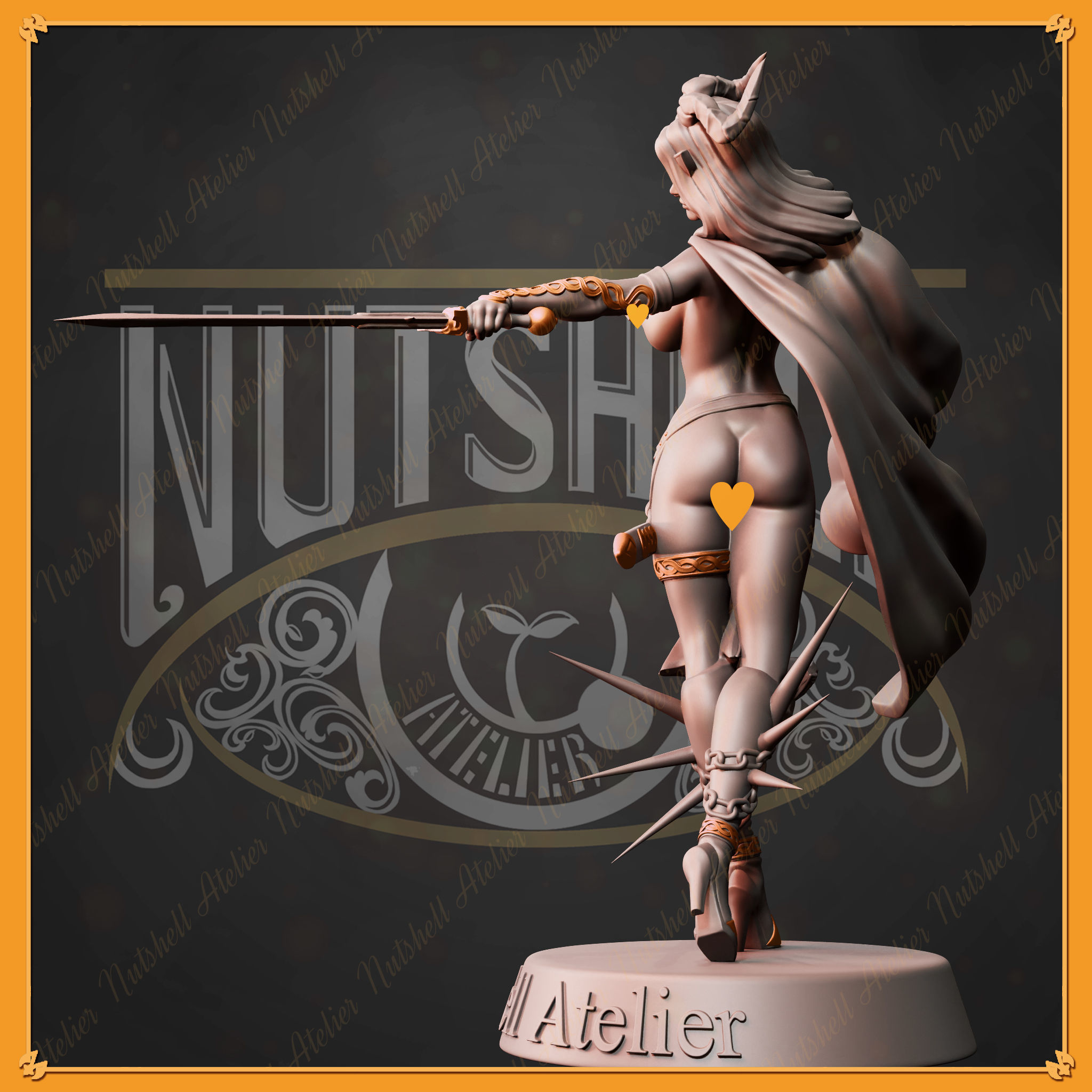 Nutshell Atelier - Mysterious warrior - NSFW 3D print model_4