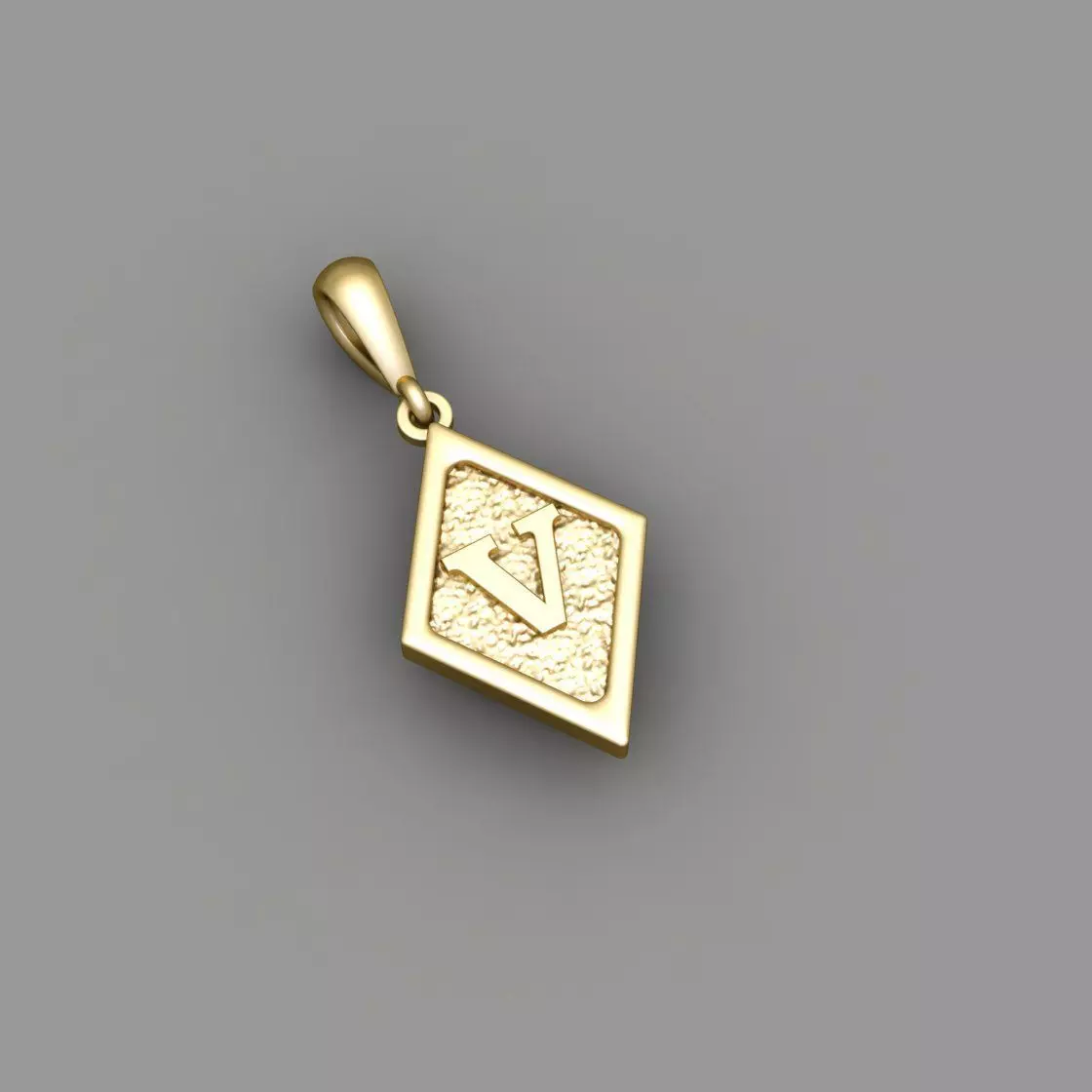 Latter pendent V 3D print model_0