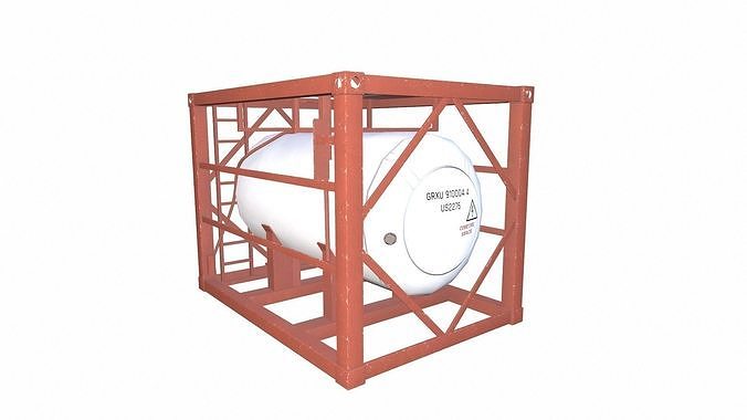 Chemical Tank Low-poly 3D model