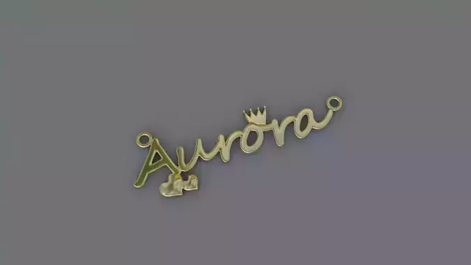 Jewelry Necklace Pendant Aurora 3D Print