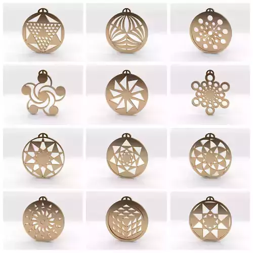 Crop Circle Pendants Pack I