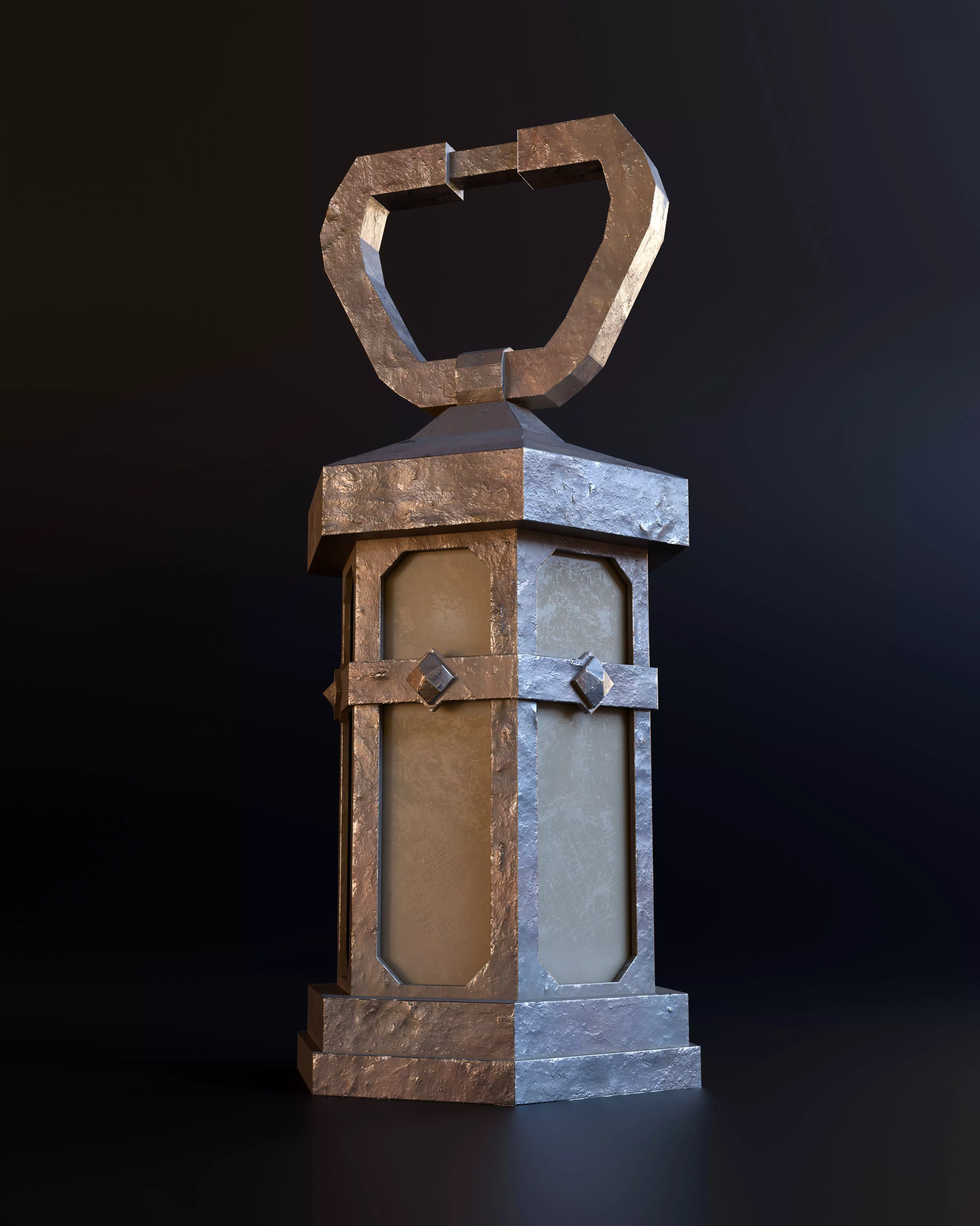 Old Age Iron Lantern 3D model