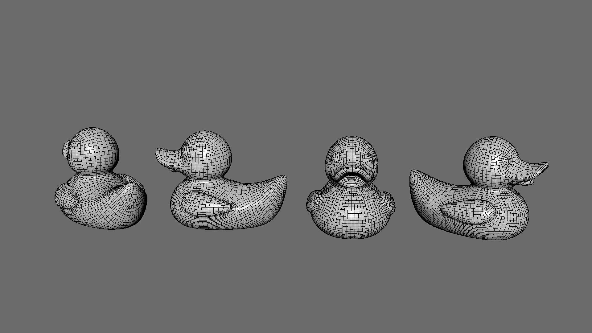 Rubber Duck 01 Low-poly 3D model_8