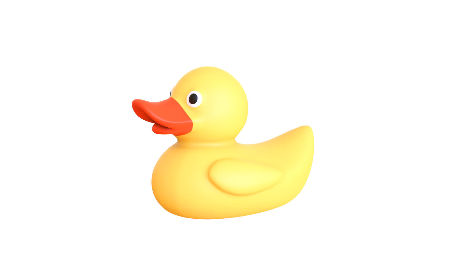 Rubber Duck 01 Low-poly 3D model_1
