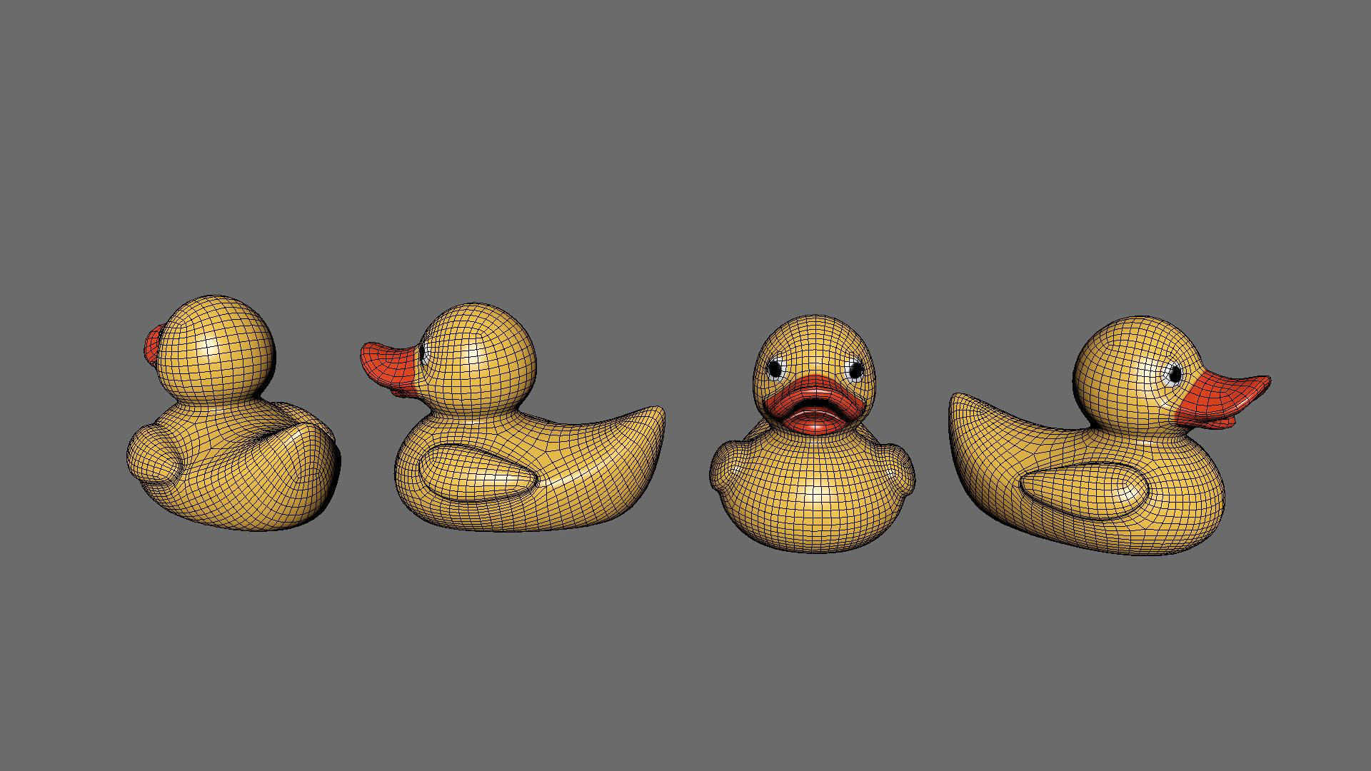Rubber Duck 01 Low-poly 3D model_9
